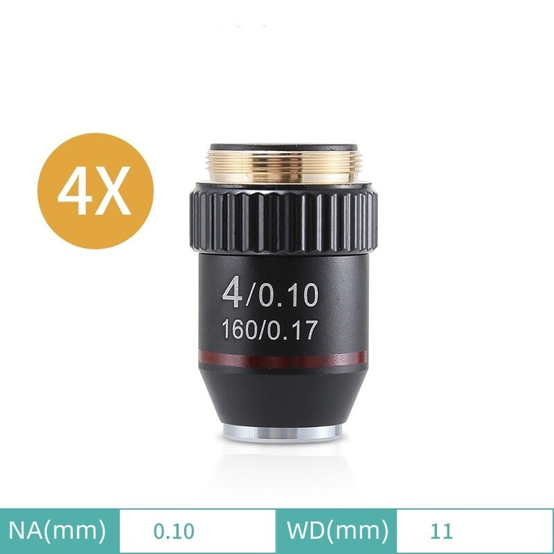 4X 10X 20X 40X 60X 100X 195 Achromatic Objective Lens for Biological Microscope