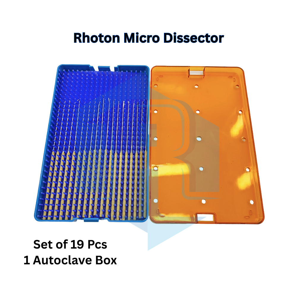 Rhoton Micro Dissector Set of 19 Pcs with Box Neurosurgery Surgical Instruments