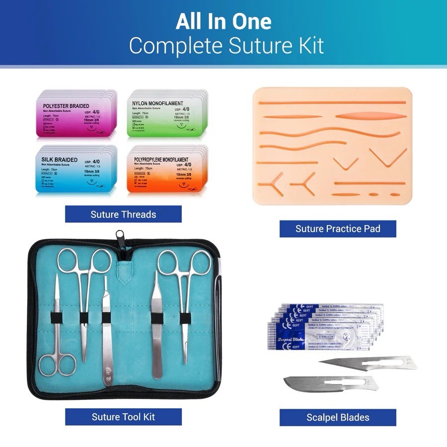 Alcedo | Complete Practice Suture Kit | Medical, Veterinary, PA Students