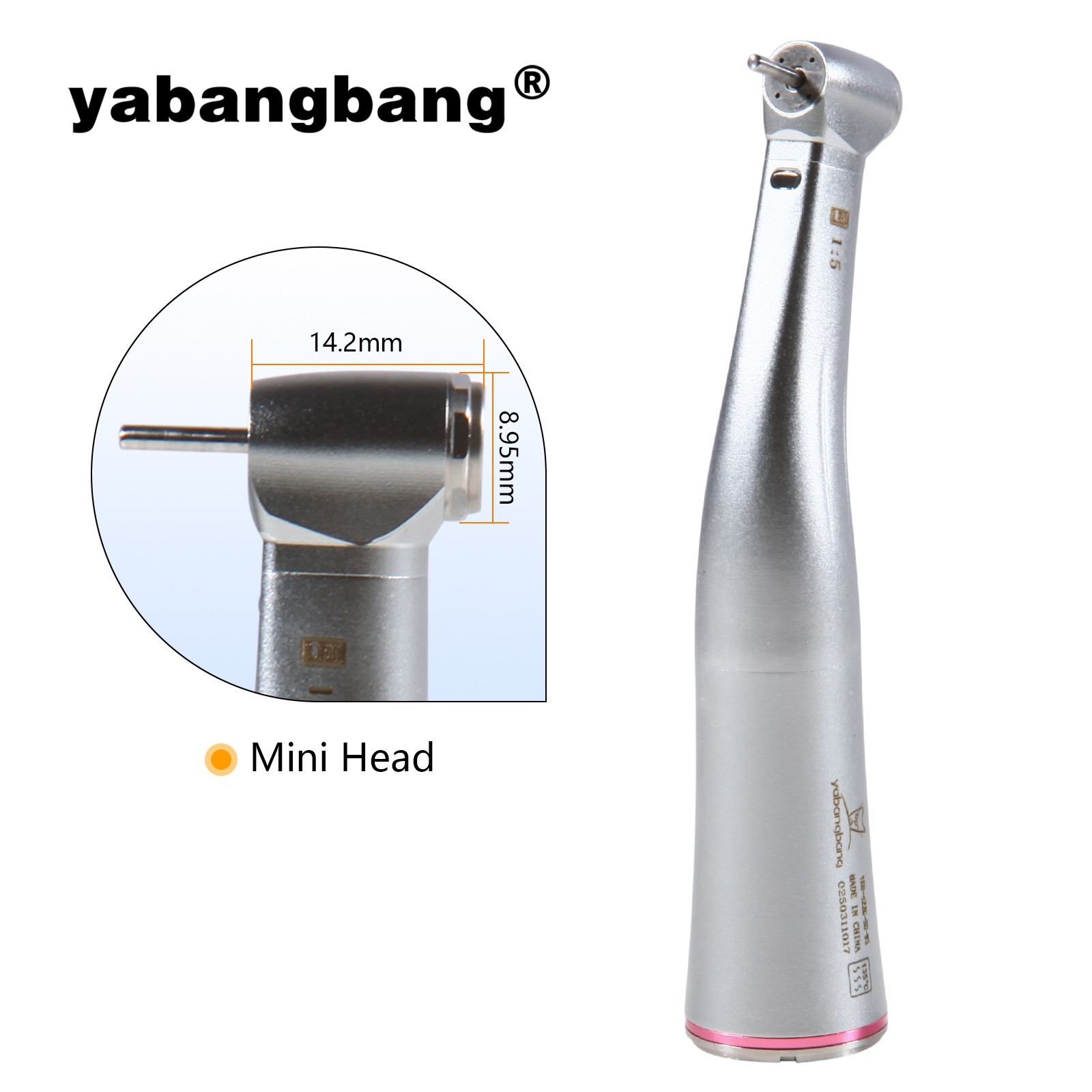 Dental 1:5 Increasing Handpiece Contra Angle LED Fit KAVO NSK Electric Motor CE