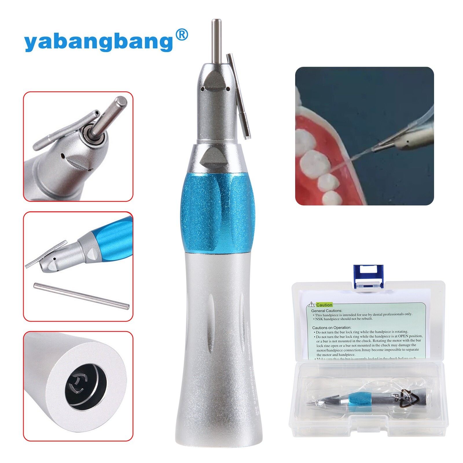 Dental Surgical Straight Handpiece 1:1 Nose Cone External Irrigation Pipe SA