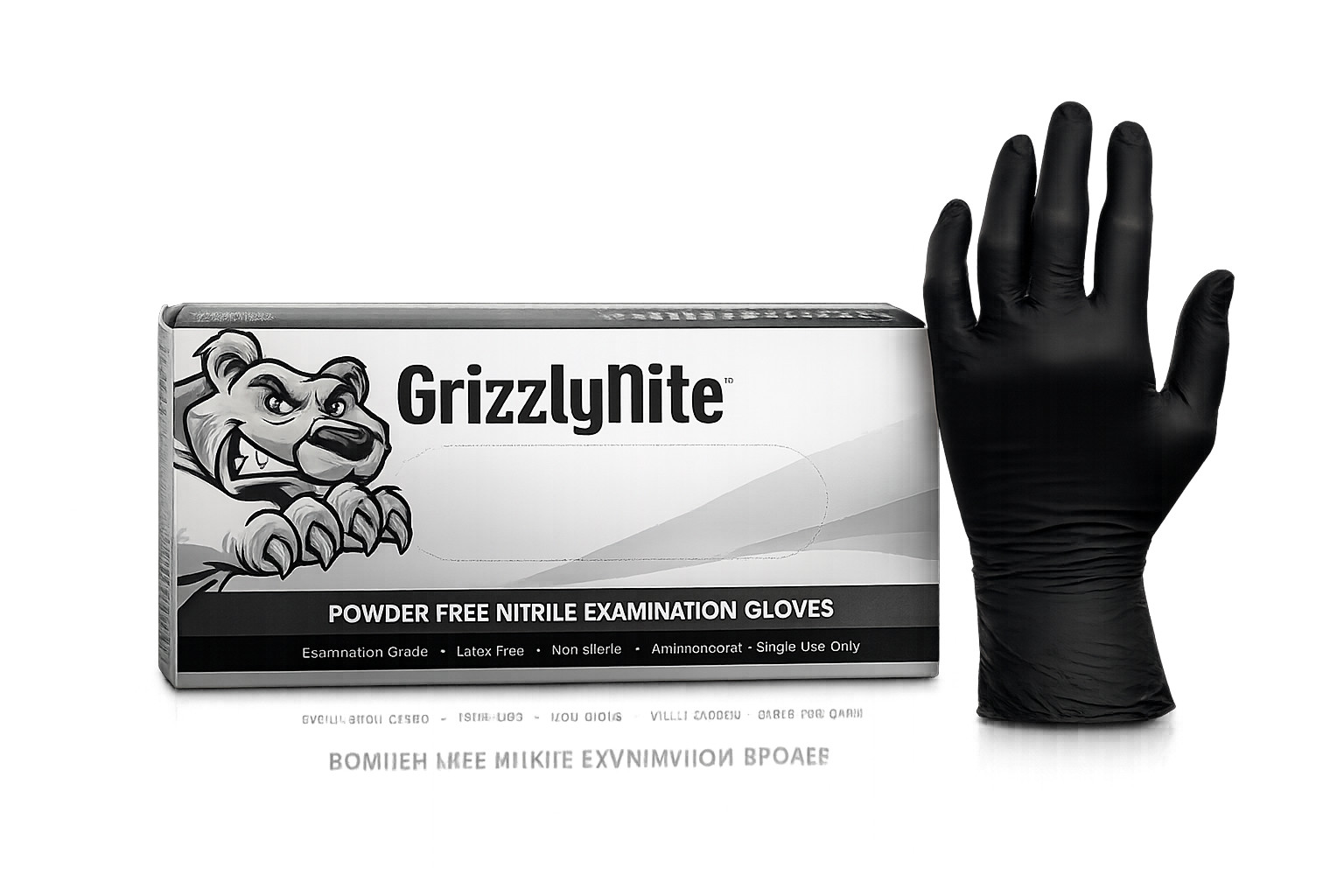 Powder Free Black Nitrile Gloves