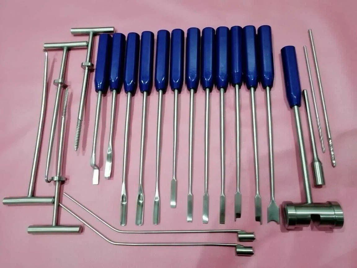 Titanium Mueller Type Cement Removal Surgical Instruments Premium Quality 22 PCS