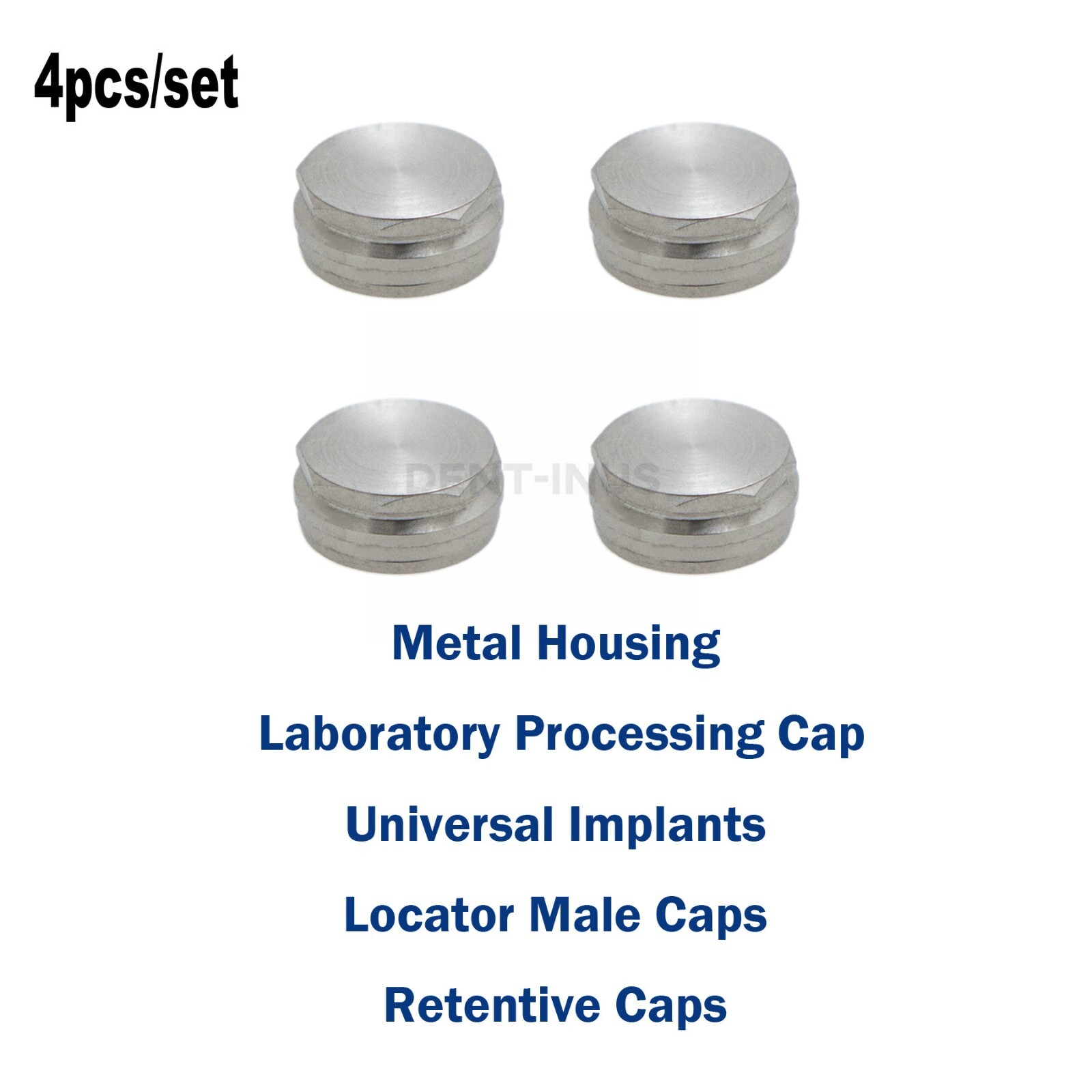 Overdenture Abutment Male Caps Inserts 2.4 lbs Retentive & Metal Caps