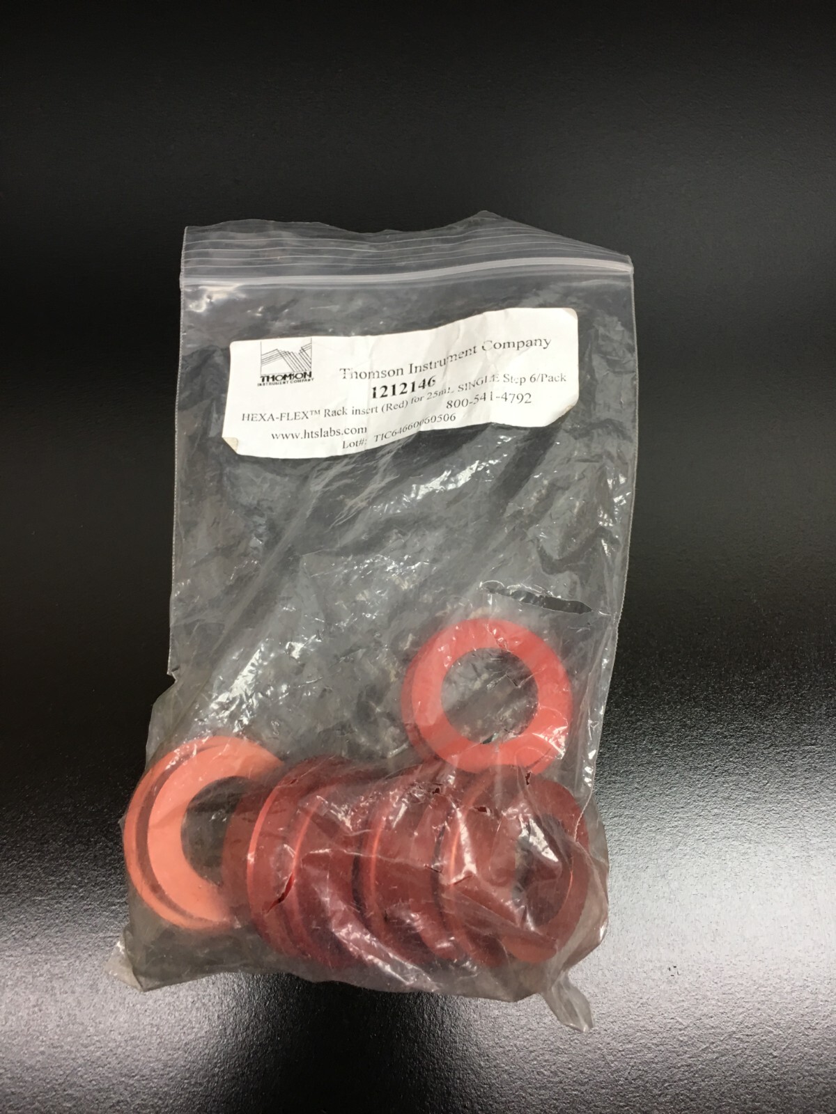 Thomson HTS Lab REF 1212146 HEXA Flex Rack Insert Red For 25mL Single Step