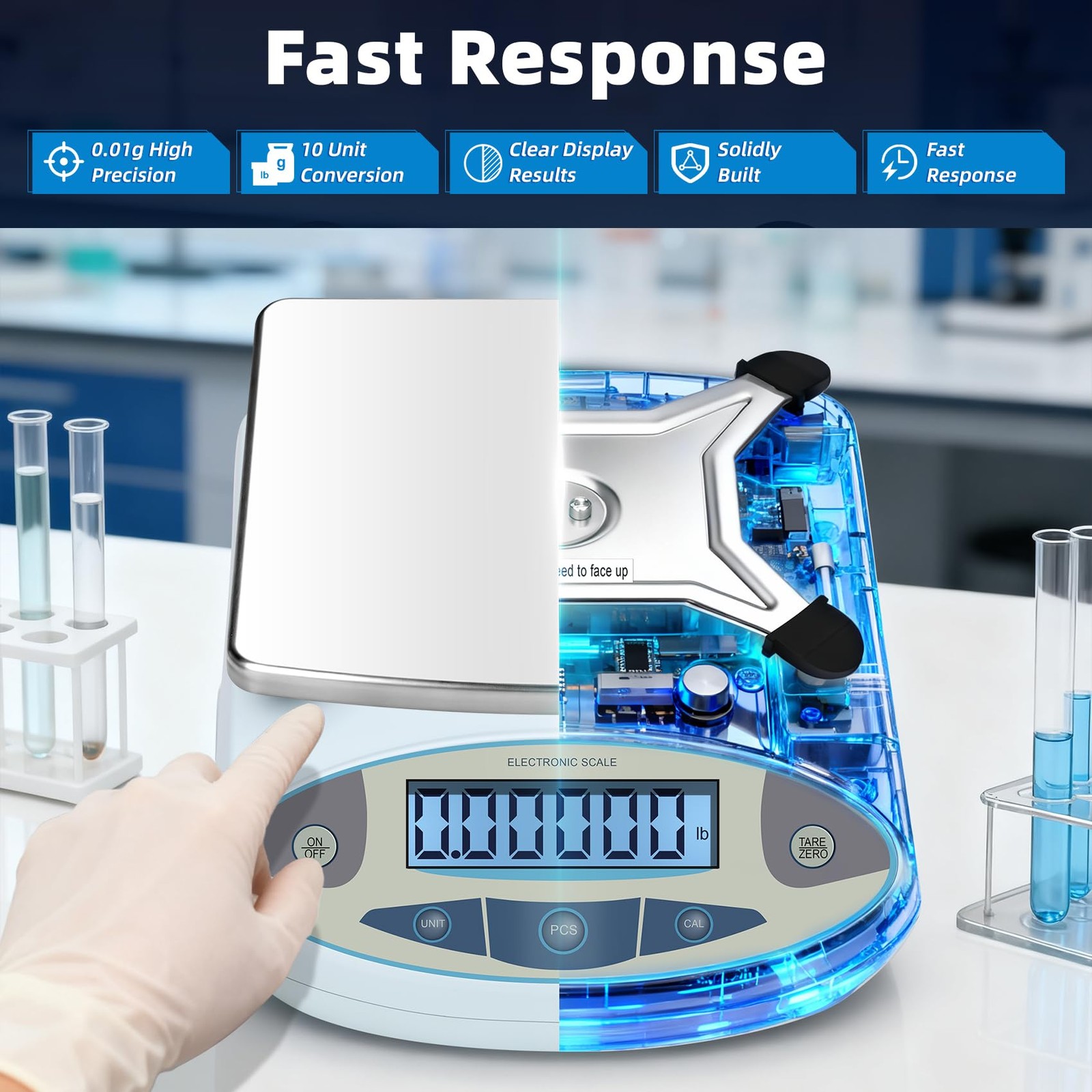 Lab Scale 5000g x 0.01g,13 Unit 0.01g Accuracy High
