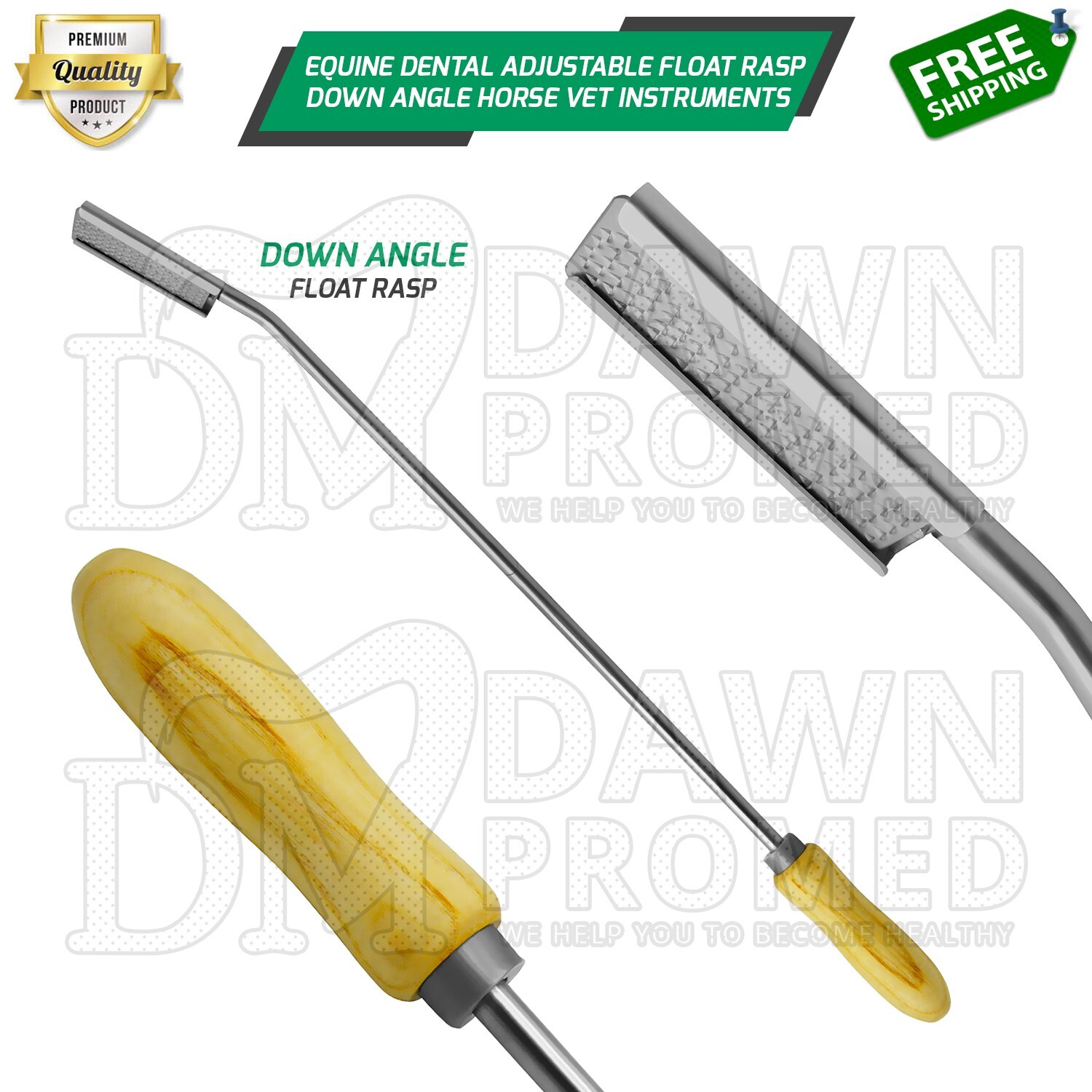 Equine Dental Adjustable Float Rasp Down Angle Horse Veterinary Instruments
