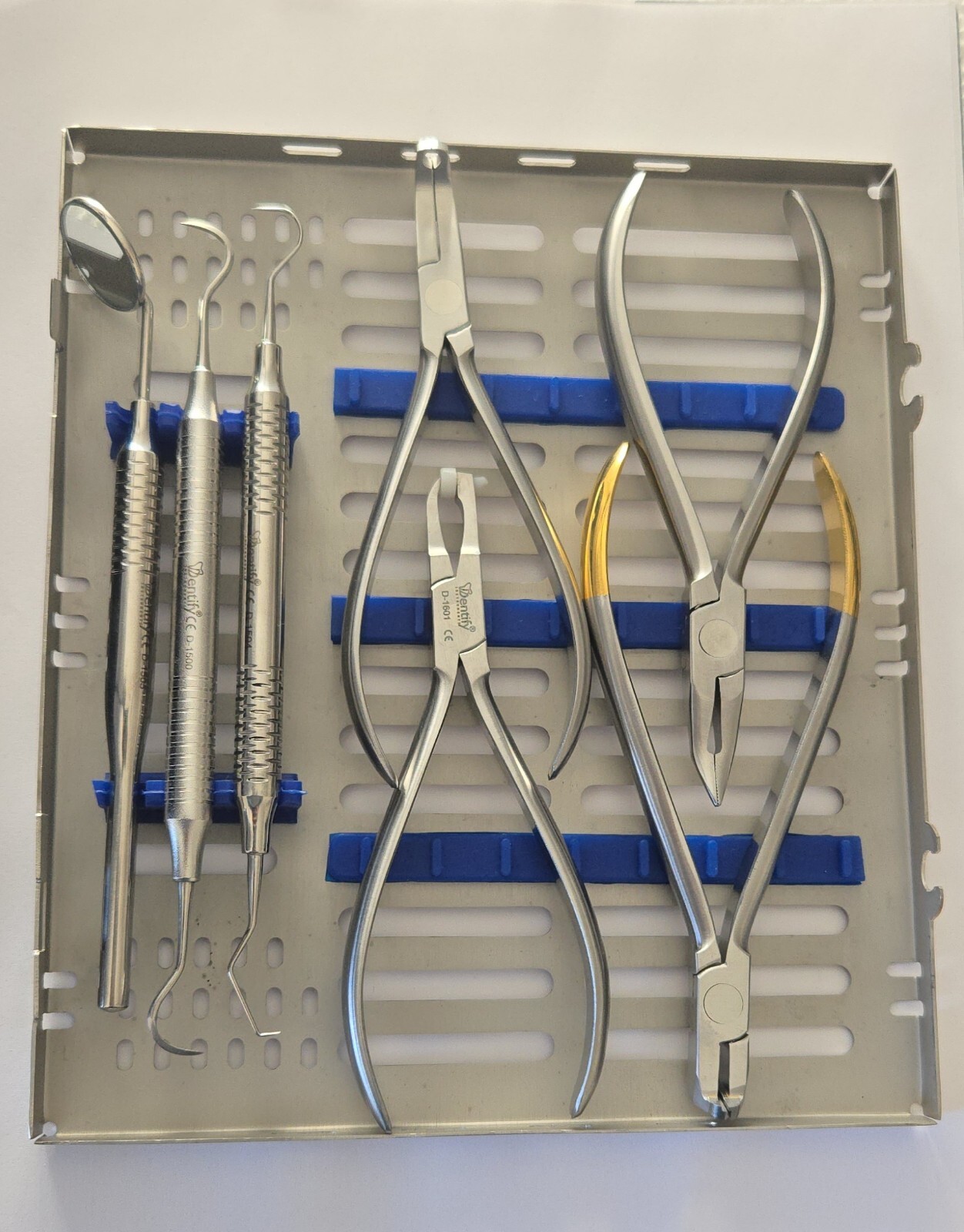 German Dental Autoclave Sterilization Thin Ortho Cassette with 7 Instruments CE