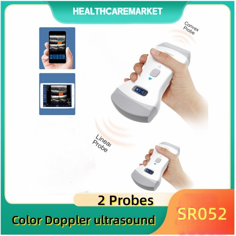 Wireless color Doppler ultrasound device with 3-in-1 convex probe