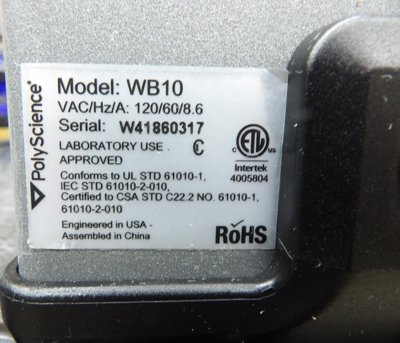 VWR WB10 General Purpose Laboratory Digital Water Bath, VAC/HZ/A: 120/60/8.6
