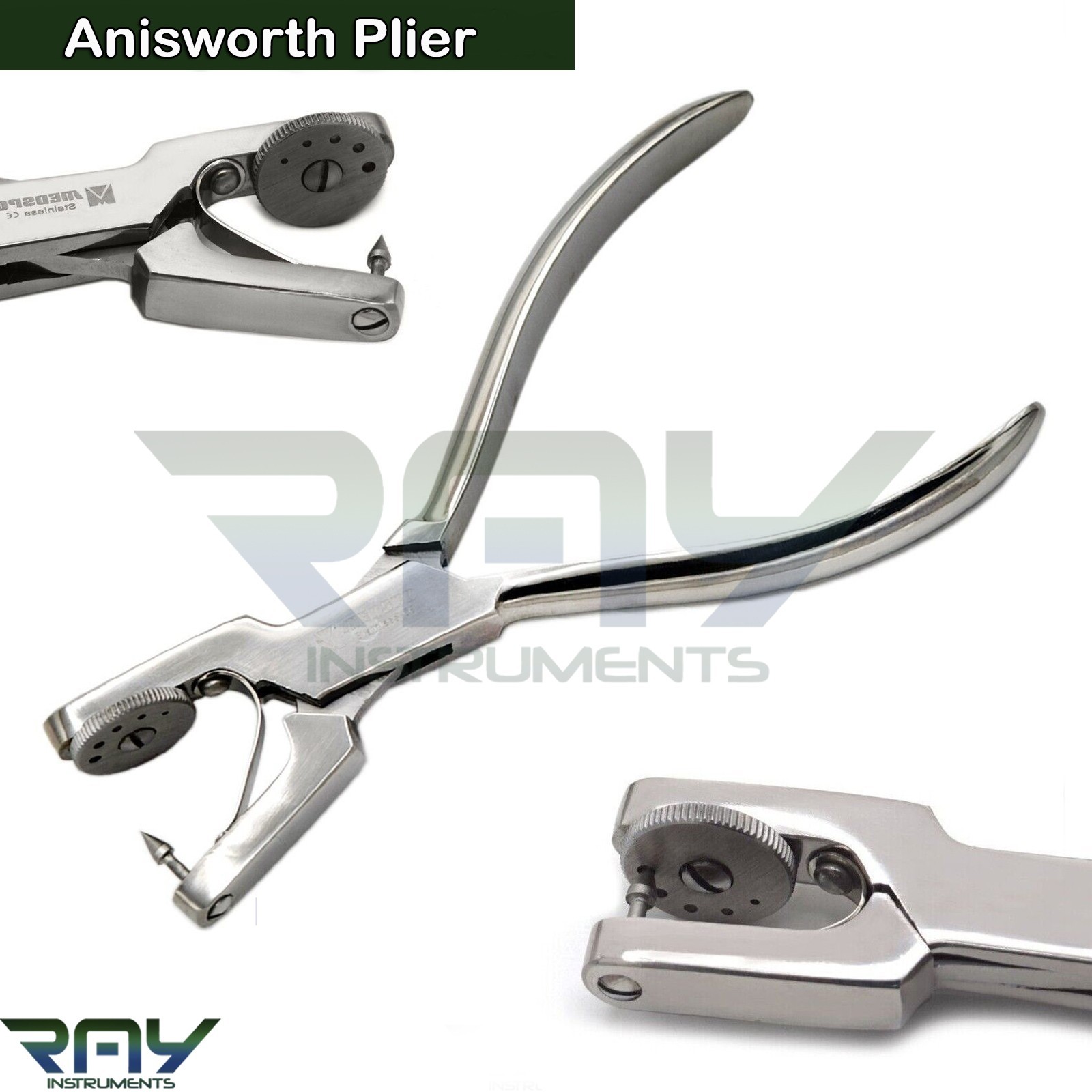 Dental Rubber Dam Instruments Ainsworth Plier Brewer Clamp Forceps Frame