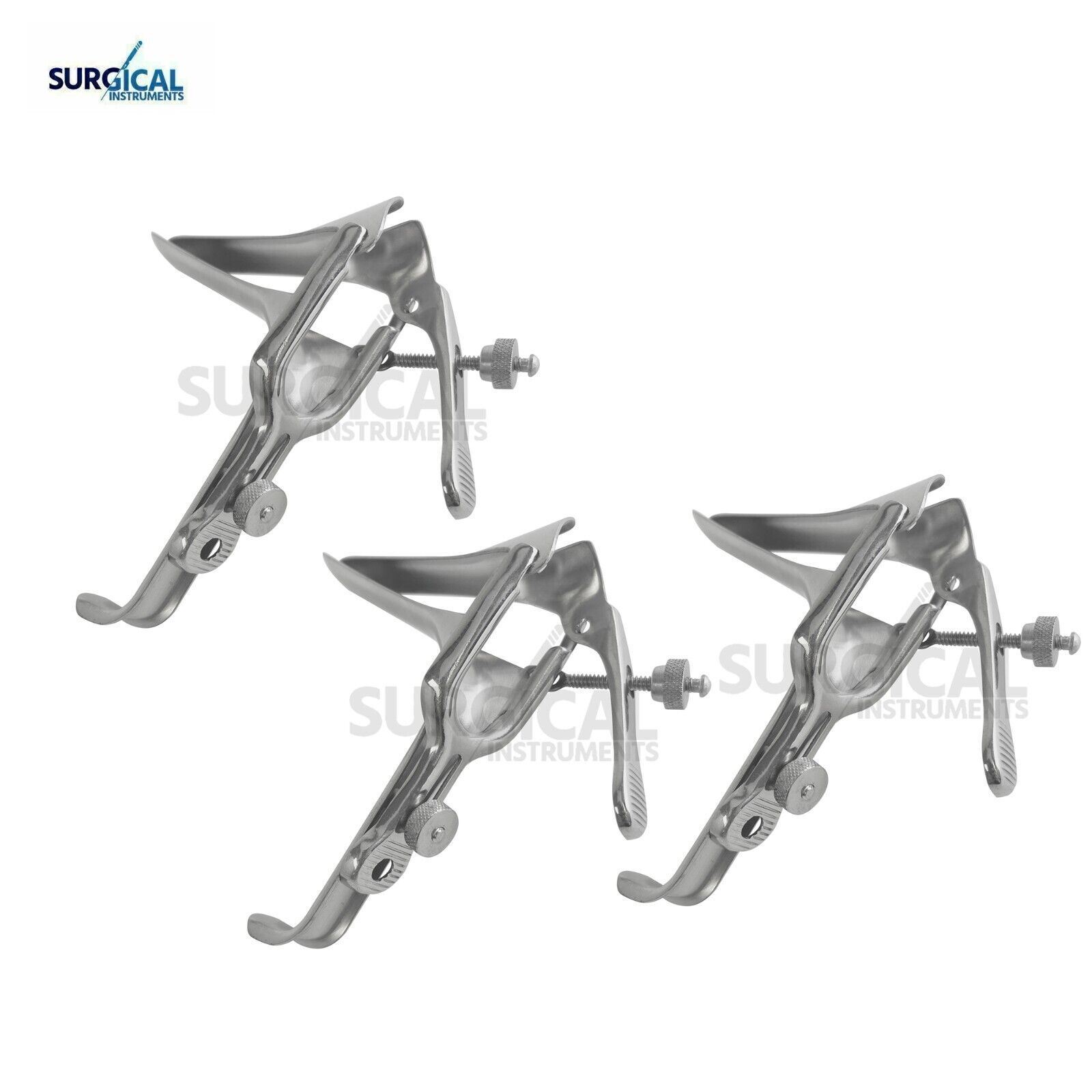 3 Pcs Medium Large Small Graves Vaginal Speculum Set Gynecology German Grade