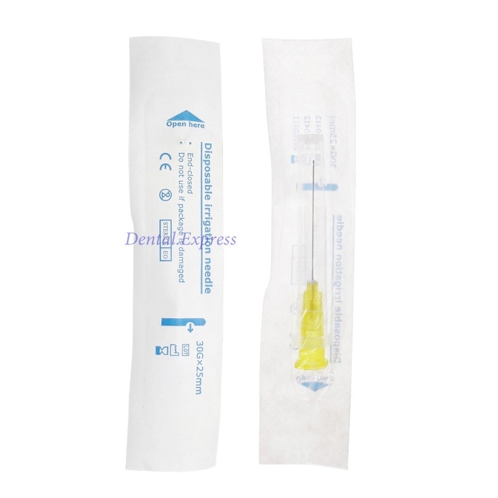 100pcs/Pack Dental Endo Irrigation Needle Syringe Tips Disposable 27G/30G 25mm