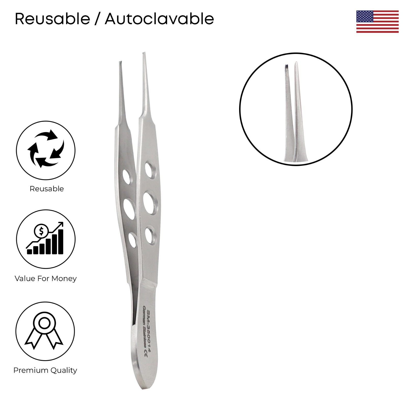 Bishop Harmon Micro Tissue Forceps Stainless Steel Premium Surgical Instruments