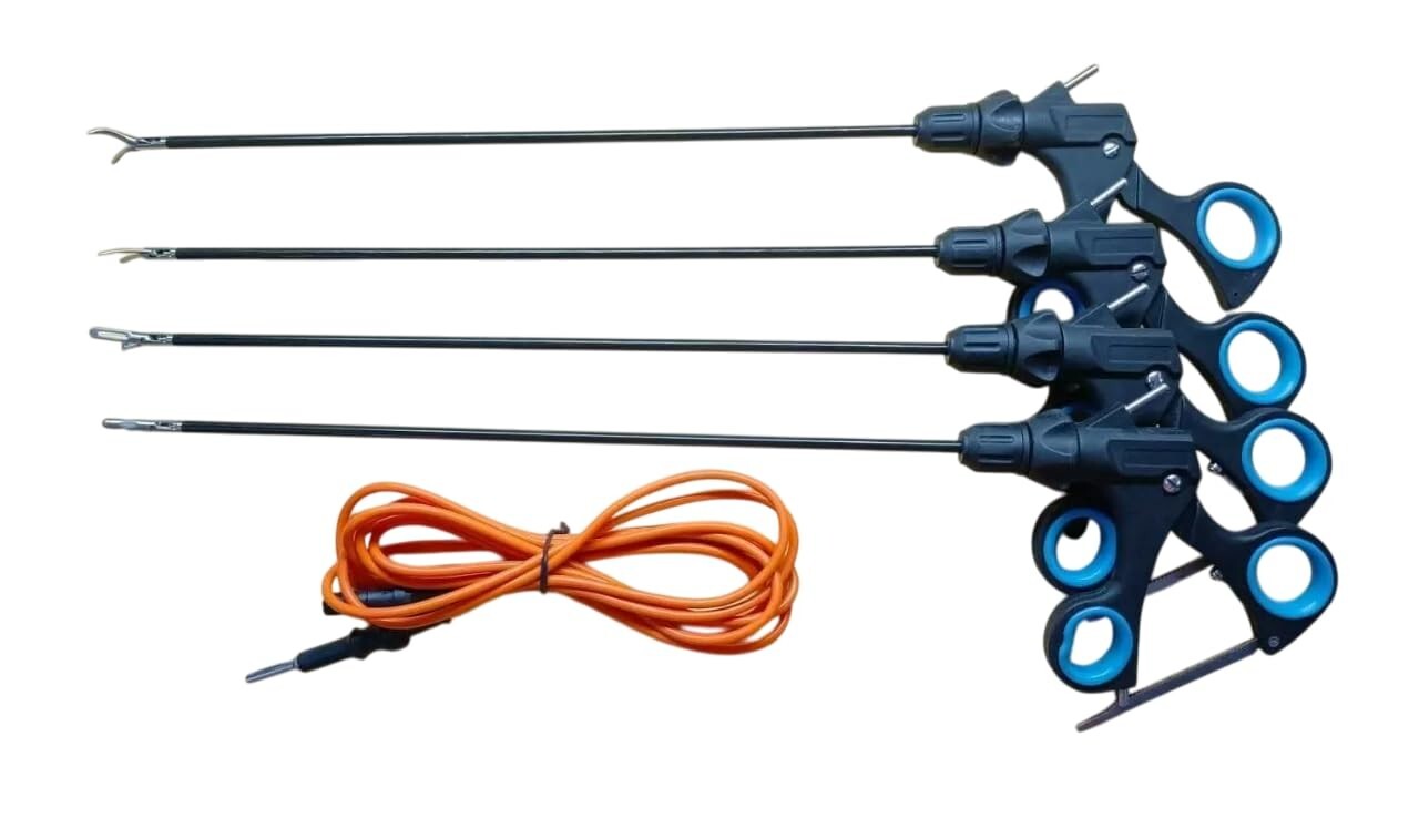 Laparoscopic Maryland Scissor Bowel Fundus Grasper Cable Instruments Set 5Pc 5mm