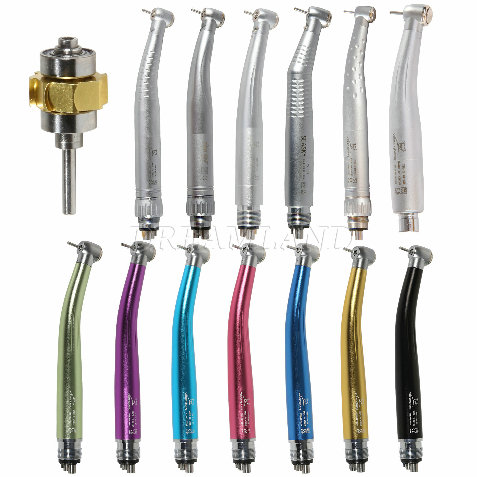 Dental (LED Fiber Optic) High Speed Handpiece Turbine 4/6 hole Standard Head