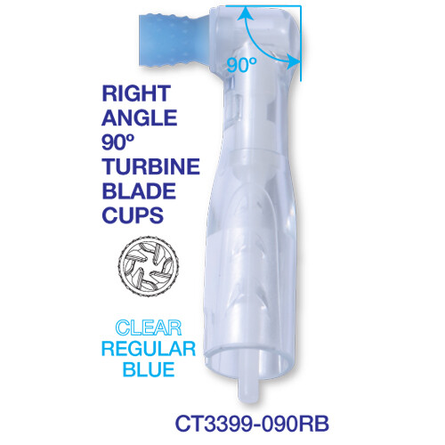 Dental Disposable Clear Body Prophy Angles Turbine Blade Cup Regular 90° 500’s