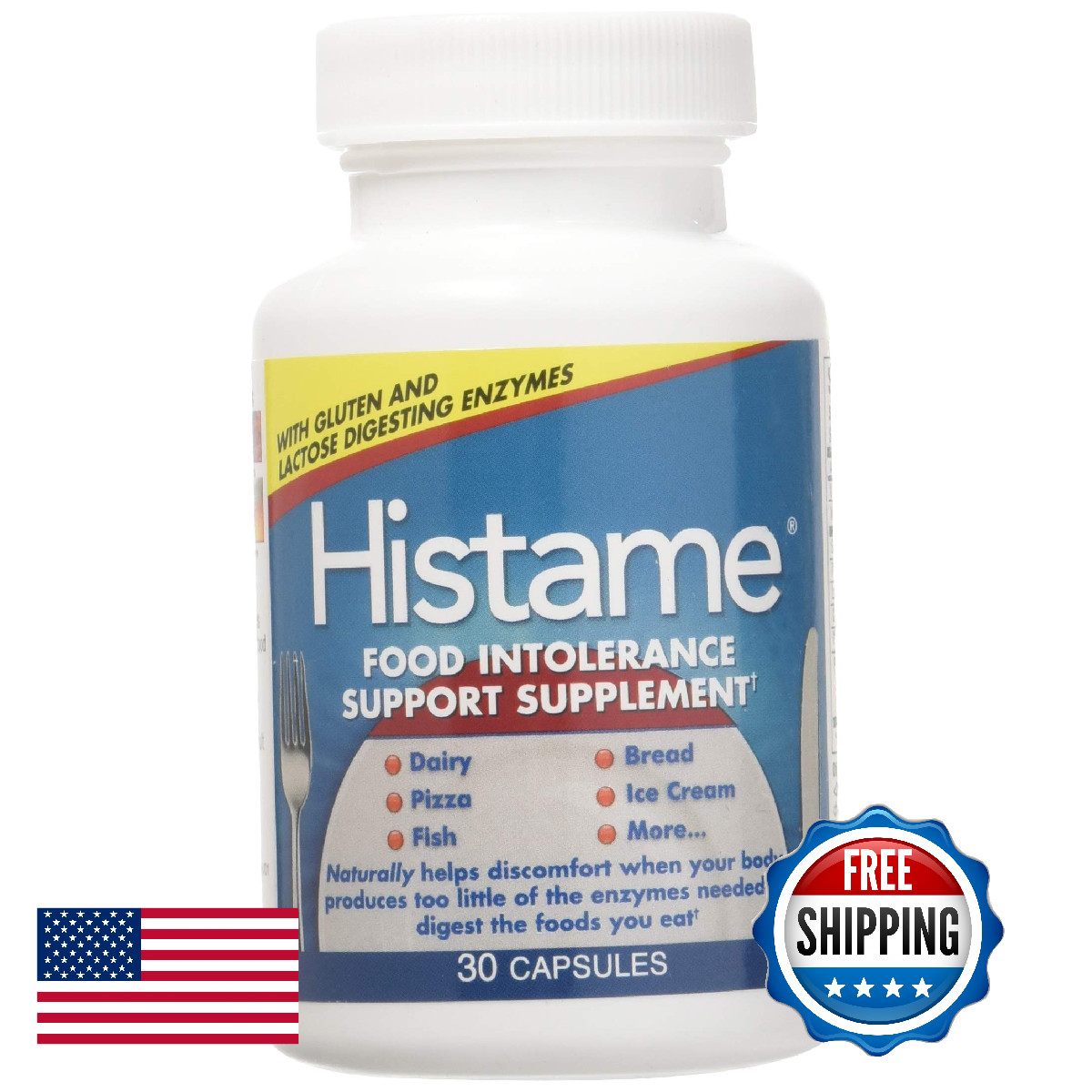 Histame Food Intolerance Support 30 Capsules – Digestive Enzymes DAO