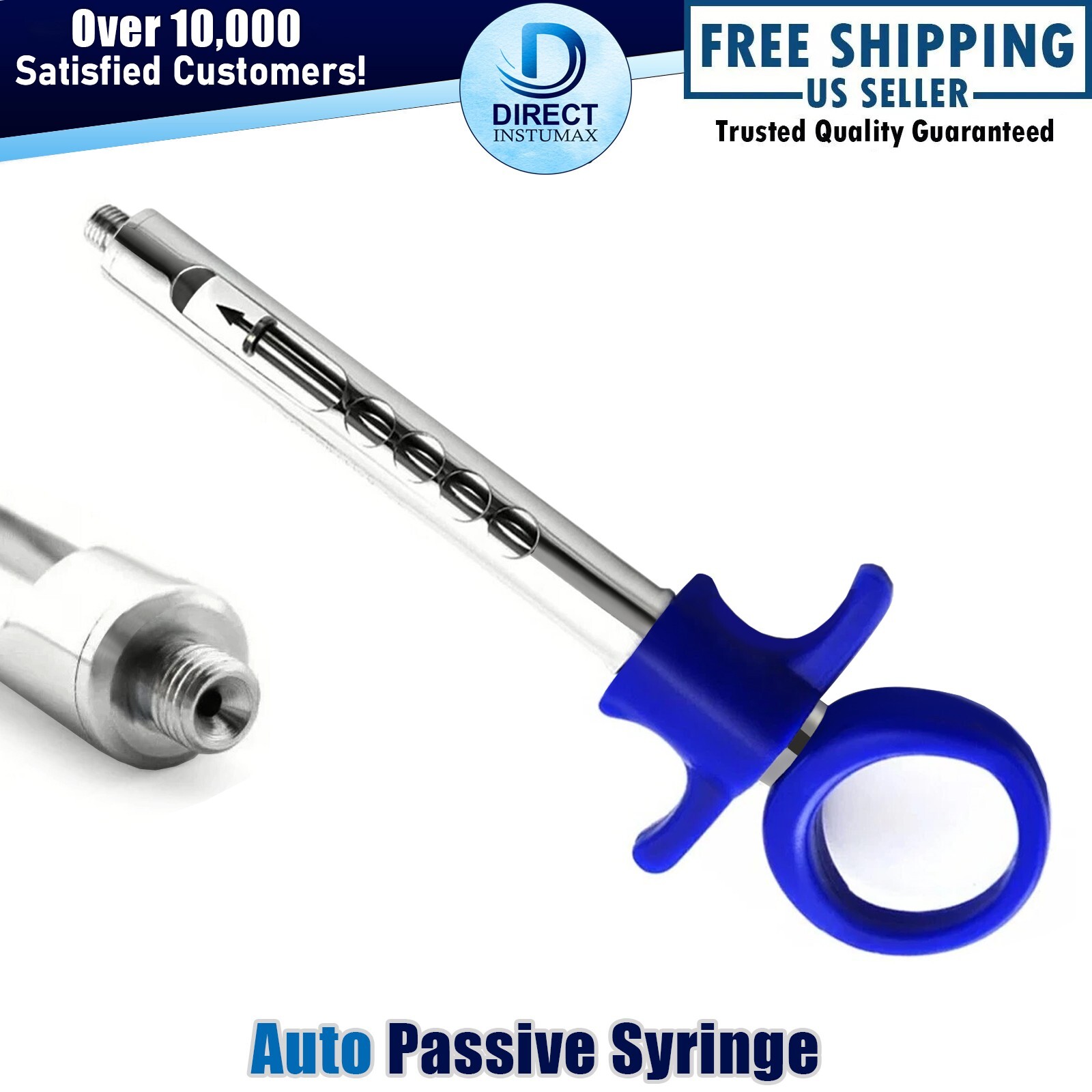 3Pcs Auto Passive Syringes Injection Carpule Aspirating Syringe Local Anesthesia