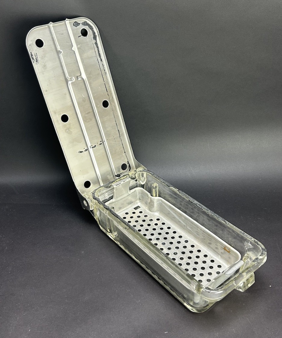 BP Bard-Parker Pyrex Glass & Stainless Steel Instrument Sterilization Tray