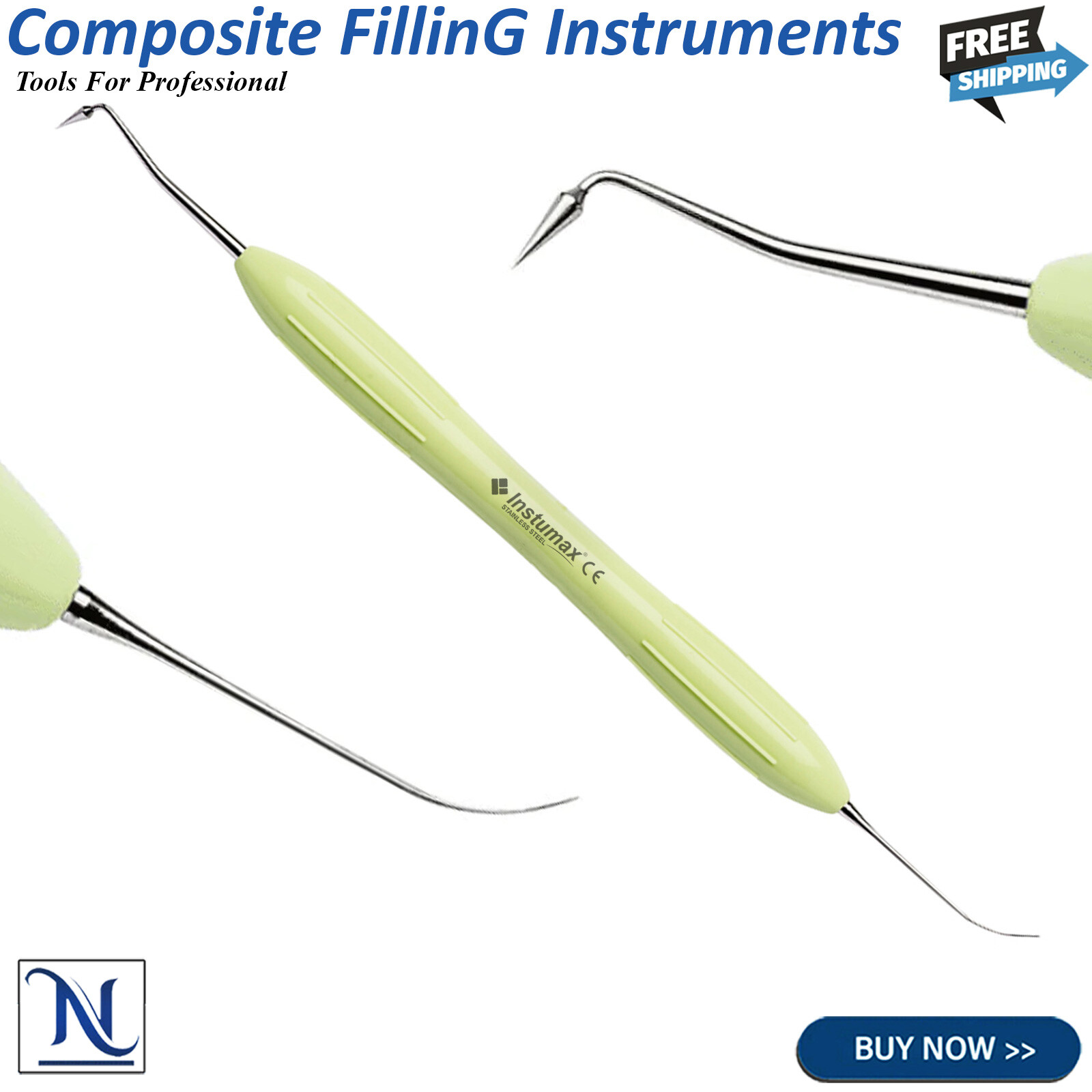 Dental Lab Composite Filling Restorative Instruments Spatula Plugger Burnisher