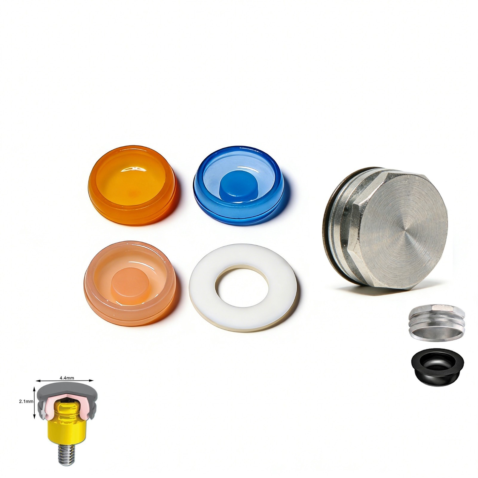 US Zest Locator system Male Cap Inserts 20Pcs Standard Replacement Compatible