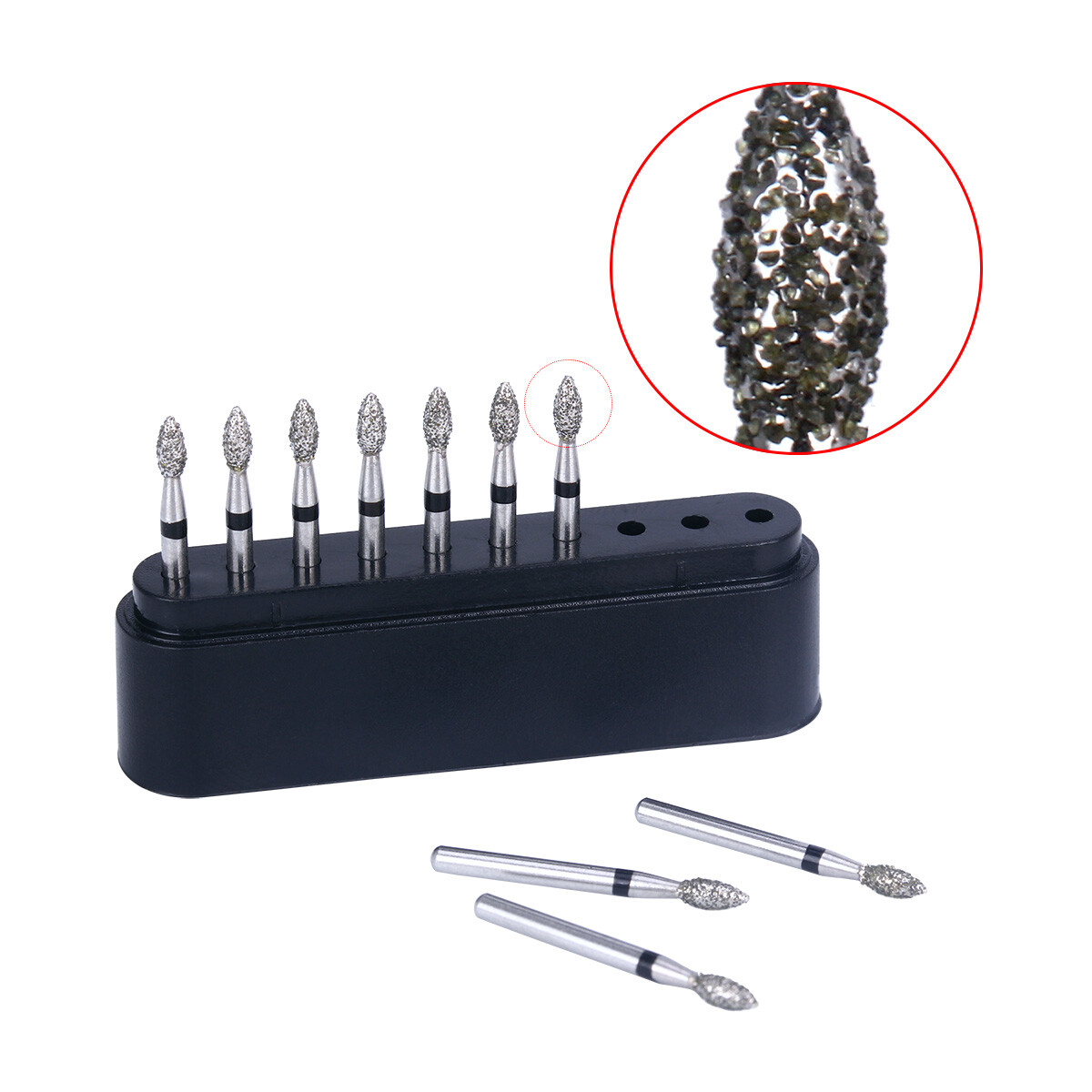 10pc AZDENT Dental Diamond Polishing Burs Friction Grip for High Speed Handpiece