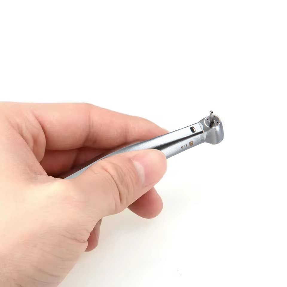 NSK Ti-MAX X95L Style Dental 1:5 LED Fiber Optic Contra Angle Handpiece Red Ring
