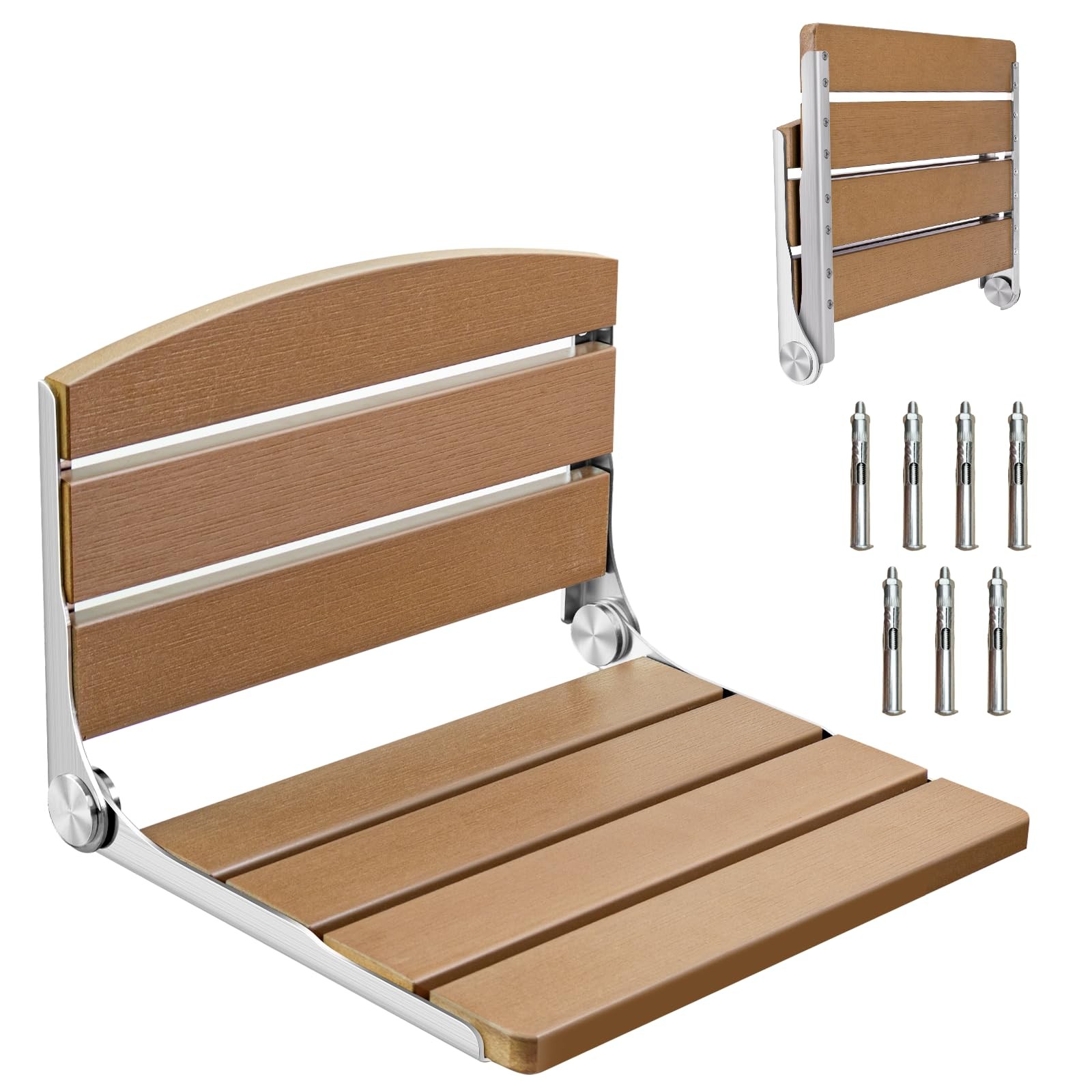 Duseu Foldable Shower Chair 16 Folding Shower Seat Wall Mounted Safety