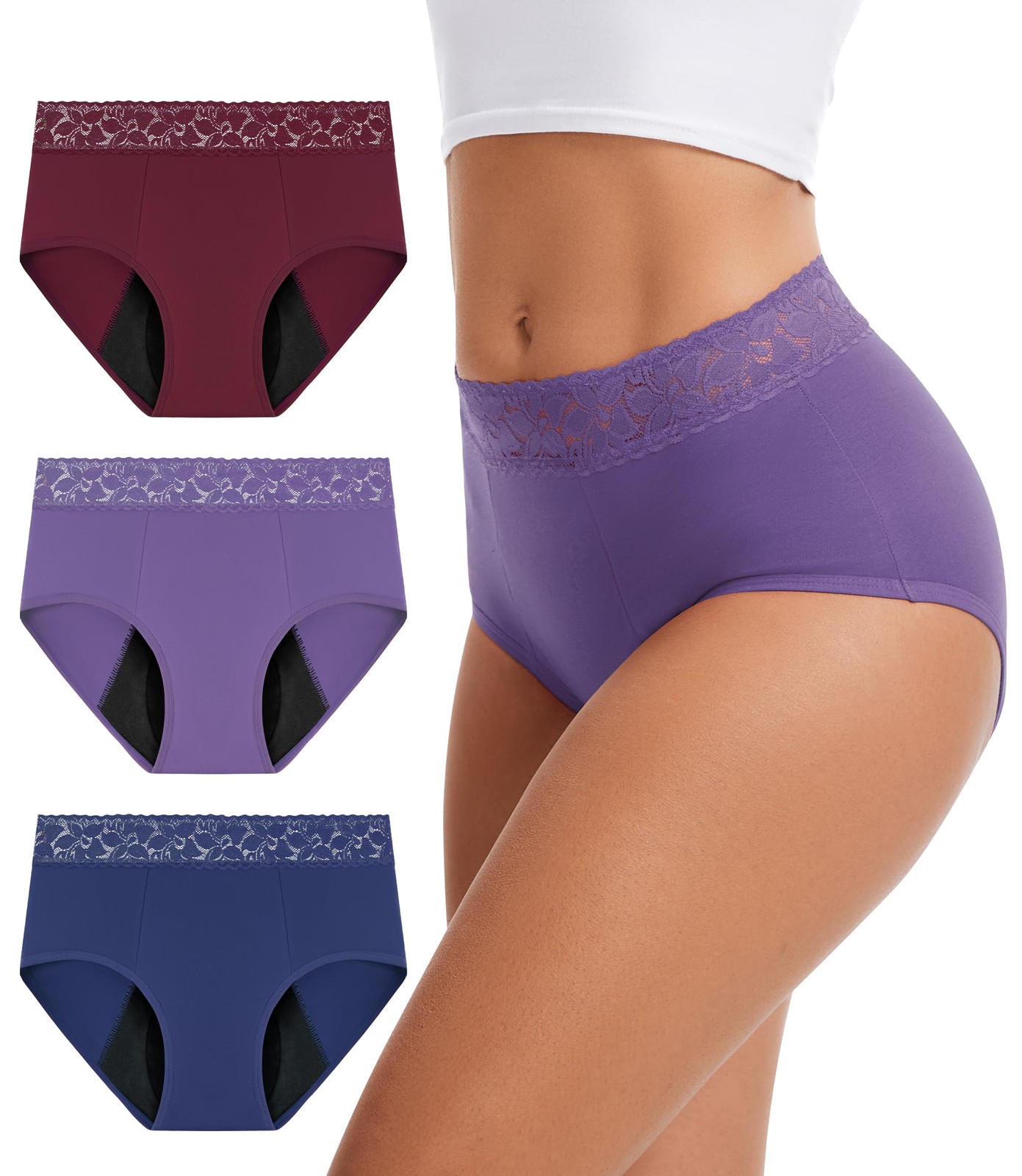 Bobelle Wear Incontinence Underwear For Women 100Ml Leakproof Lace Briefs