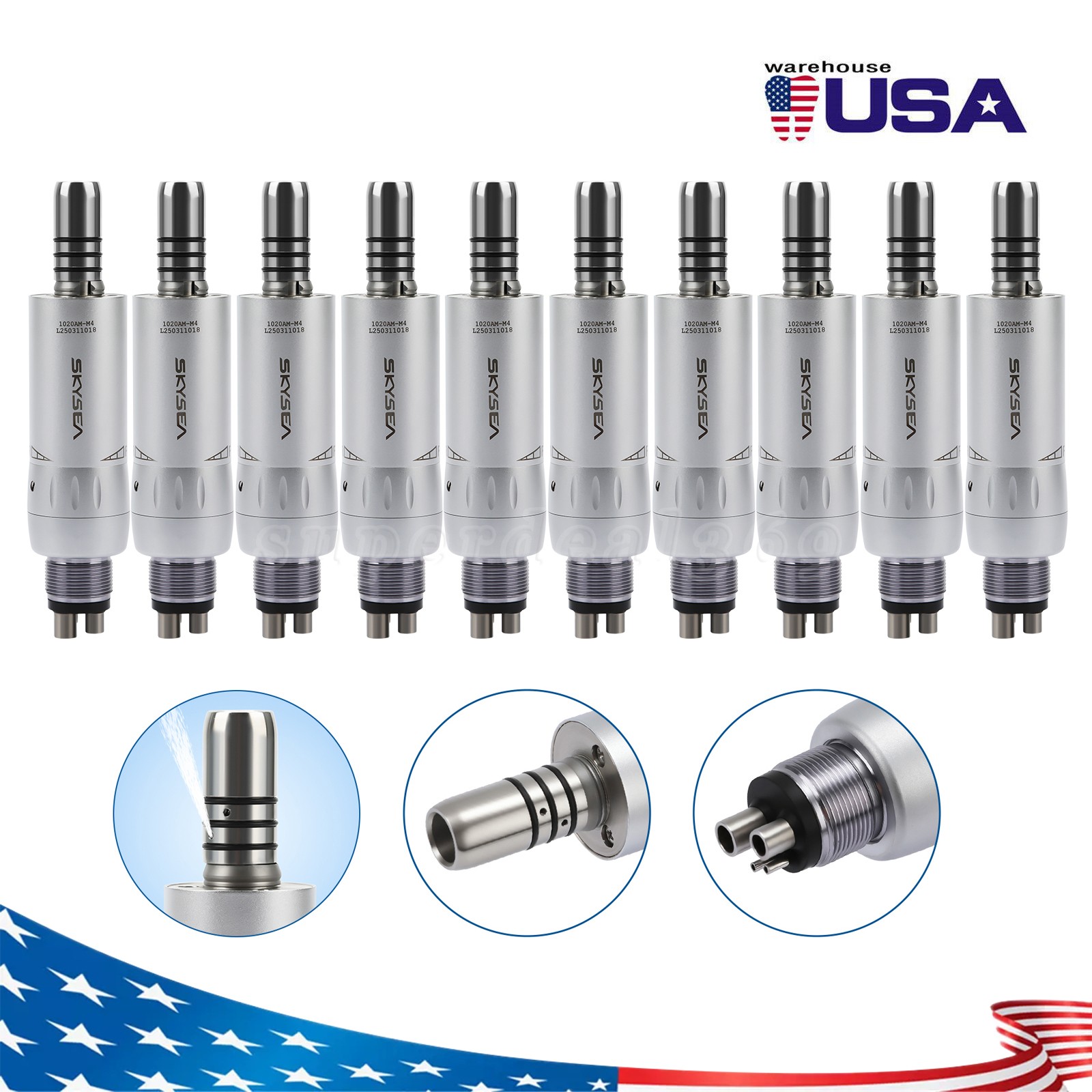 1-10 PCS SKYSEA Dental Inner Water E-Type Air Motor 4 Hole Handpiece Low Speed