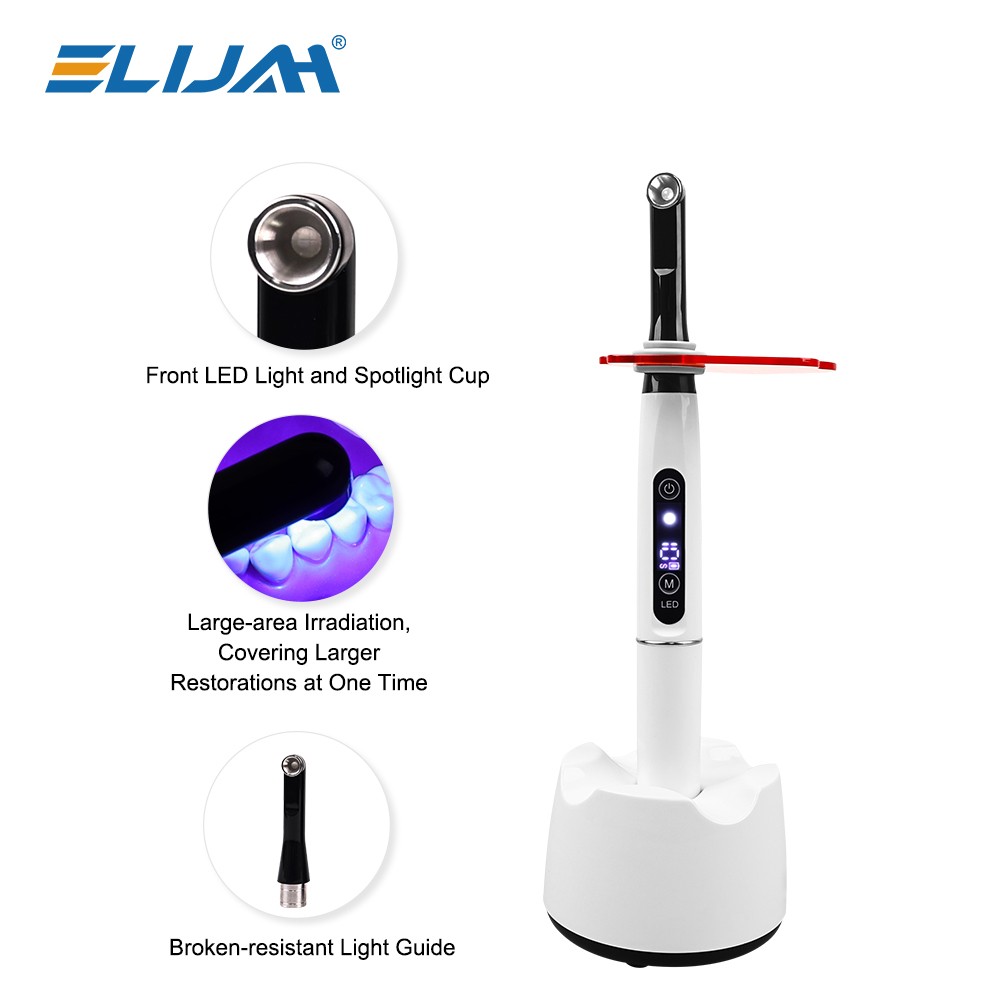Dental Wireless LED Curing Light 1s/2mm Resin Curing Machine 800-2400 mW/cm² New