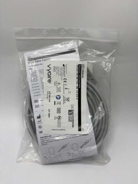 NEW Vyaire 2022948-001 Multi-Link ECG Cable 3-Lead Grabber 12ft OEM