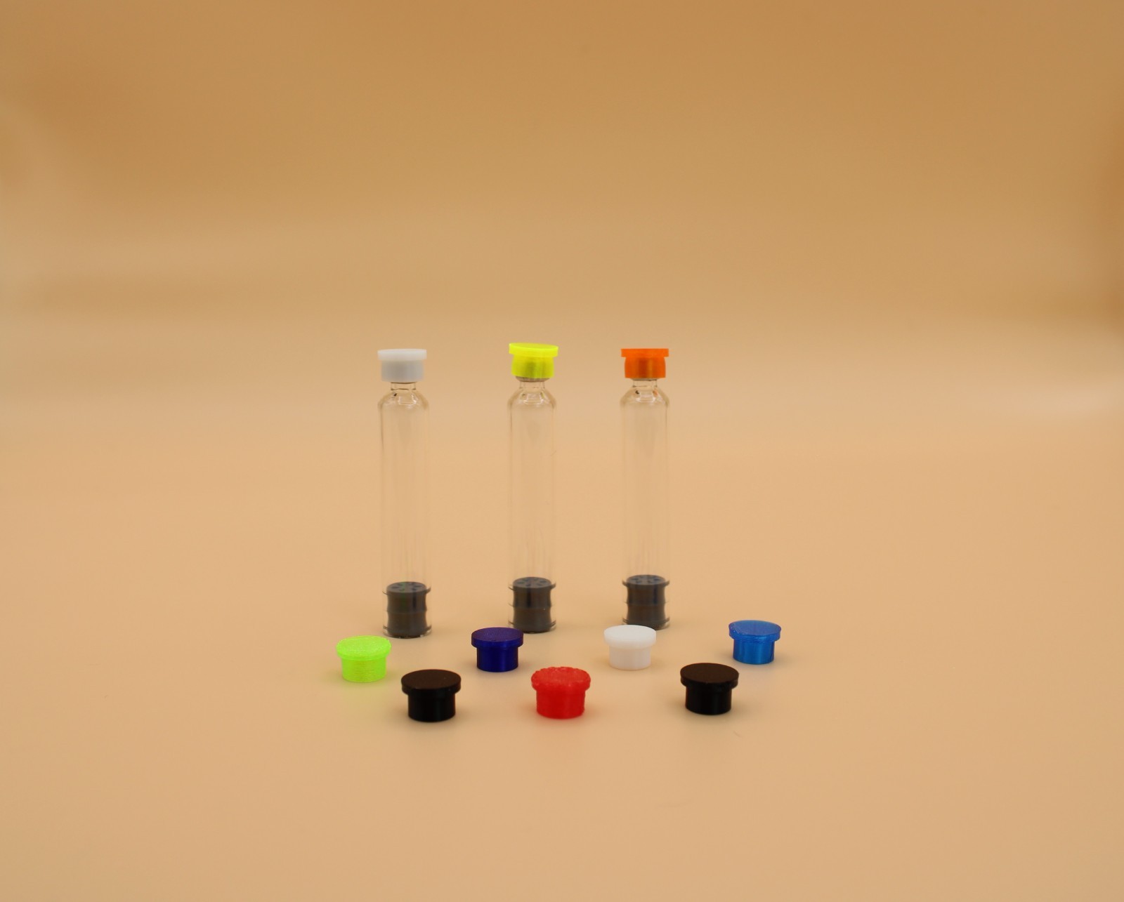 Flexible 3ml Injection Pen Cartridge Caps – Set of 10 – Assorted Colors