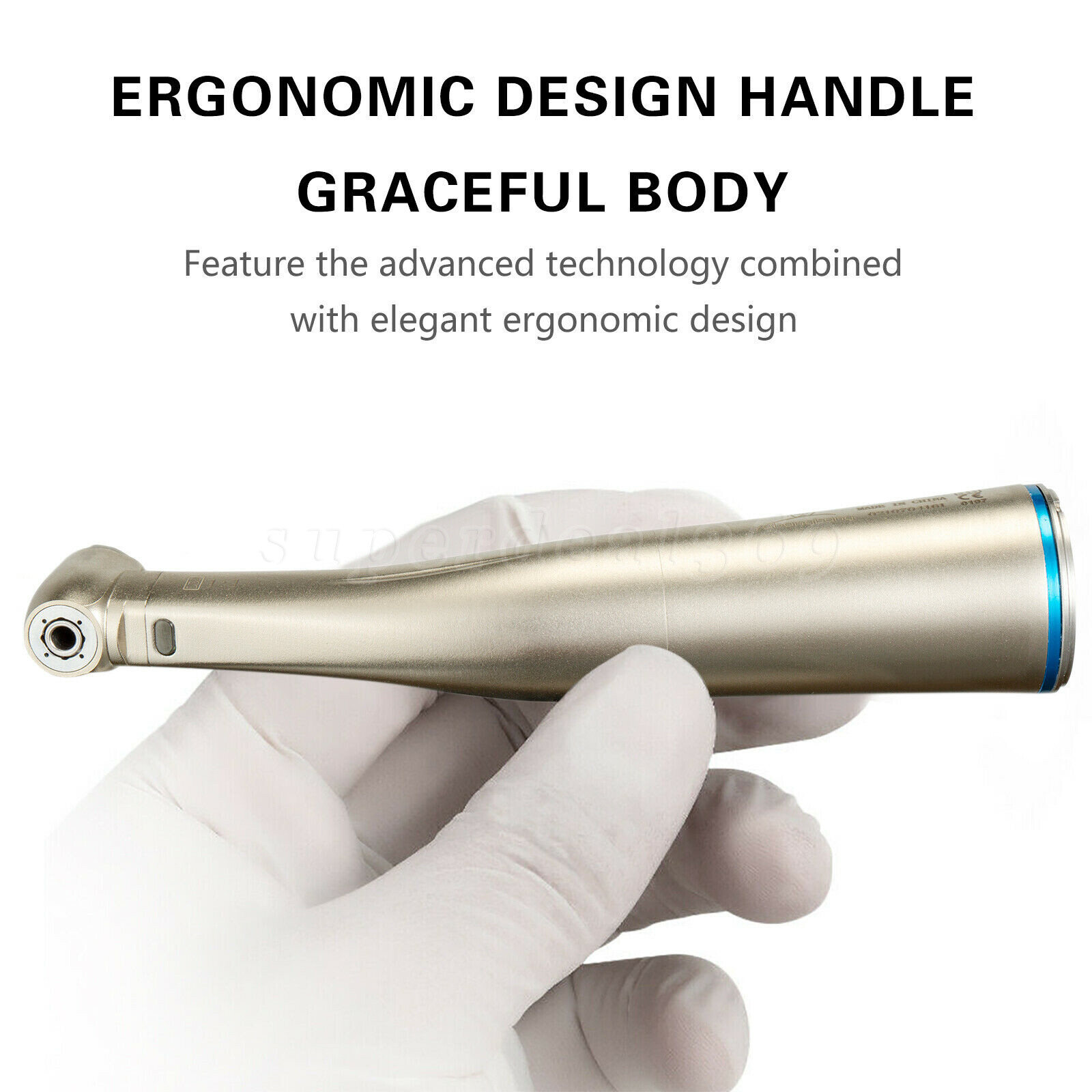 1:1 Dental Electric Fiber Optic LED Contra Angle Handpiece Fit NSK motor CE OR