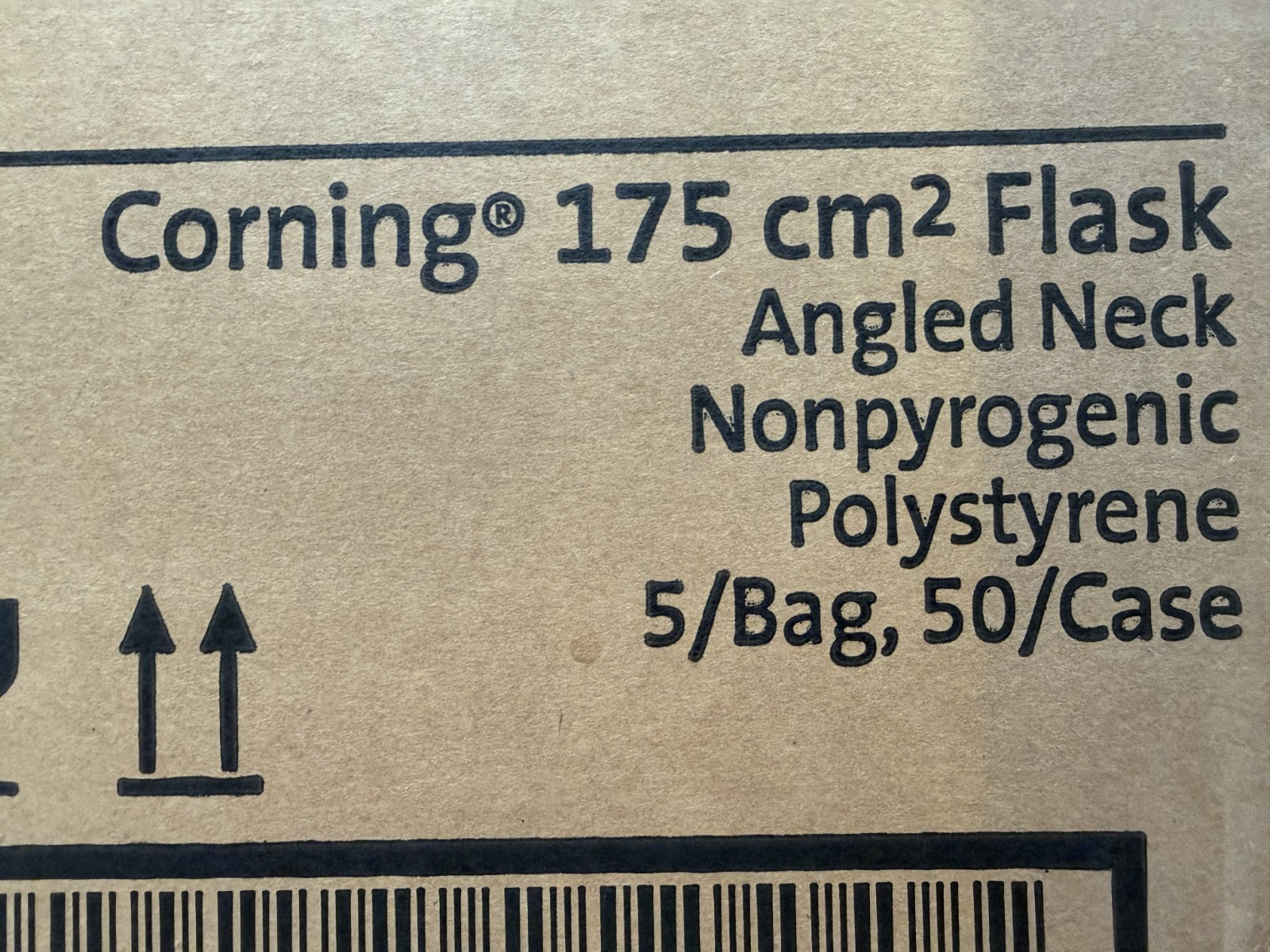 CORNING 431080 Polystyrene 175cm² Cell Culture Flask Angled Neck with Vented Cap