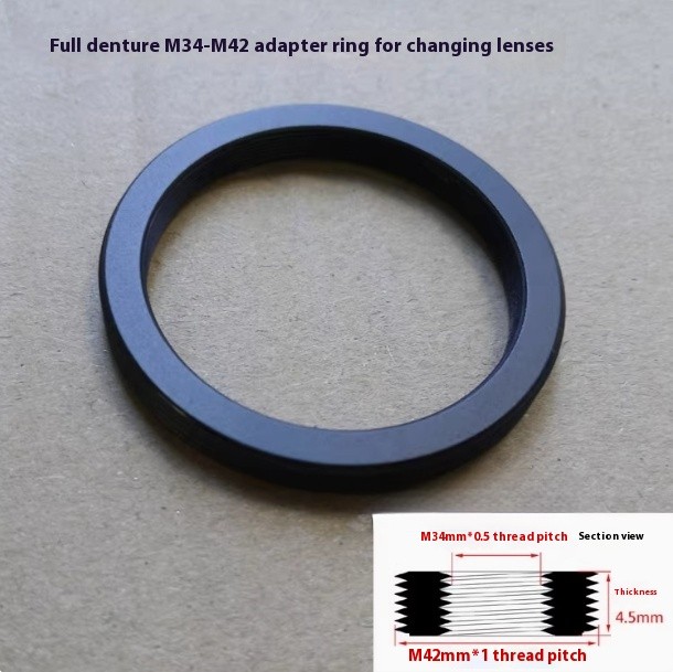 M34 34×0.5mm Female to M42 42x1mm Male M34-M42 Thread All Mount Adapter Ring