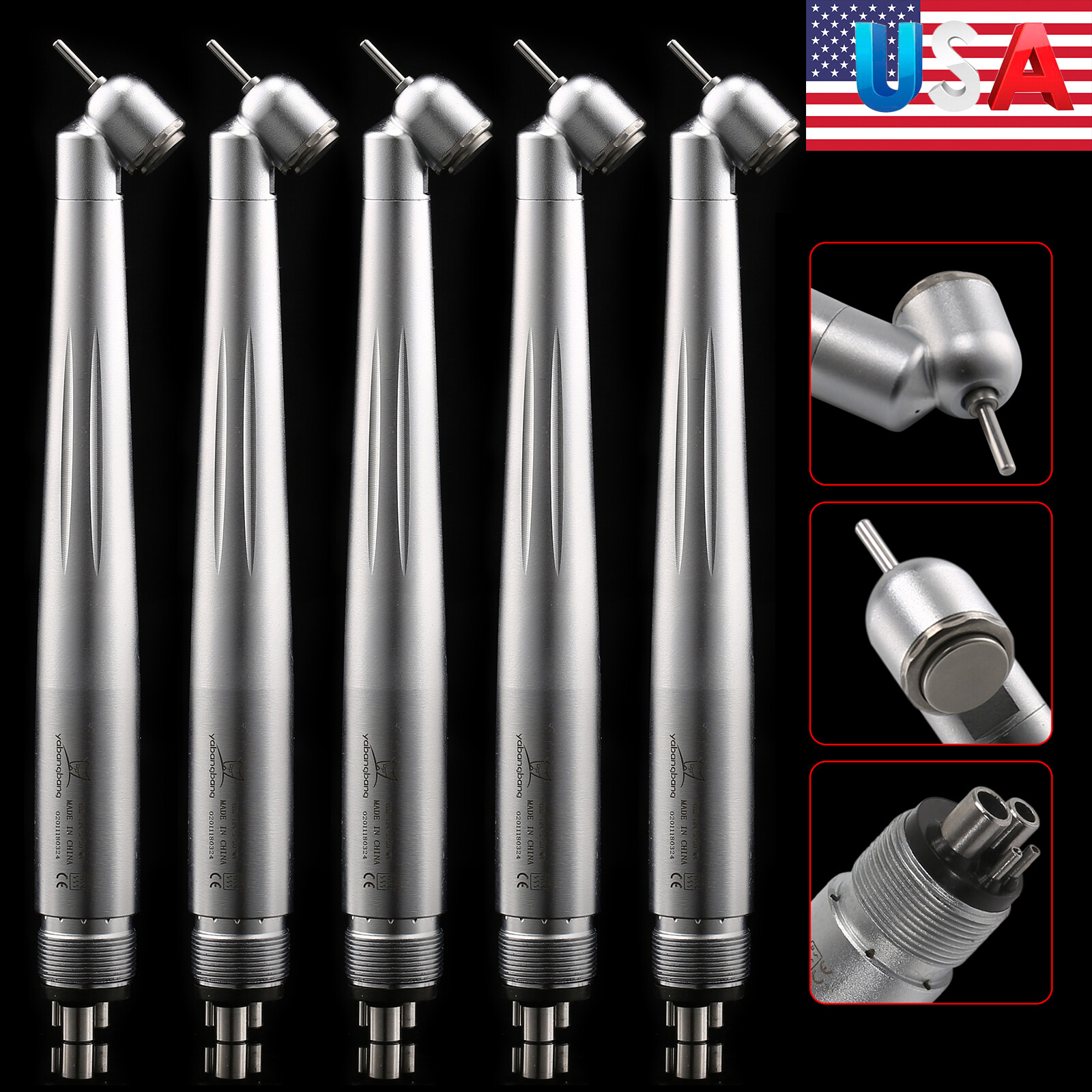 1-5 NSK Style Dental 45 Degree Surgical High Speed Handpiece Turbine 4H Connect