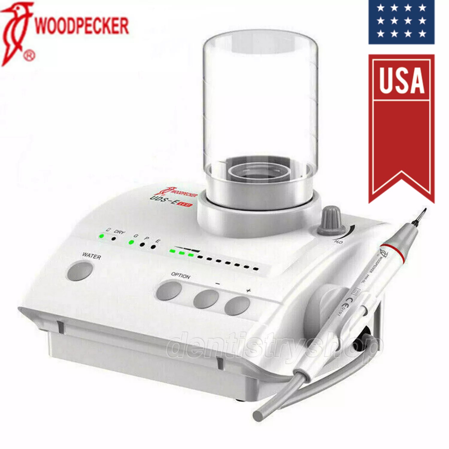 Original Woodpecker UDS-E Dental LED Ultrasonic Piezo Scaler Handpiece 110V