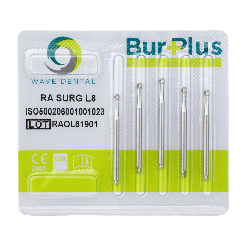 WAVE Dental RA Contra Angle Carbide Burs Latch Round Bur Surgical Length 26 34mm