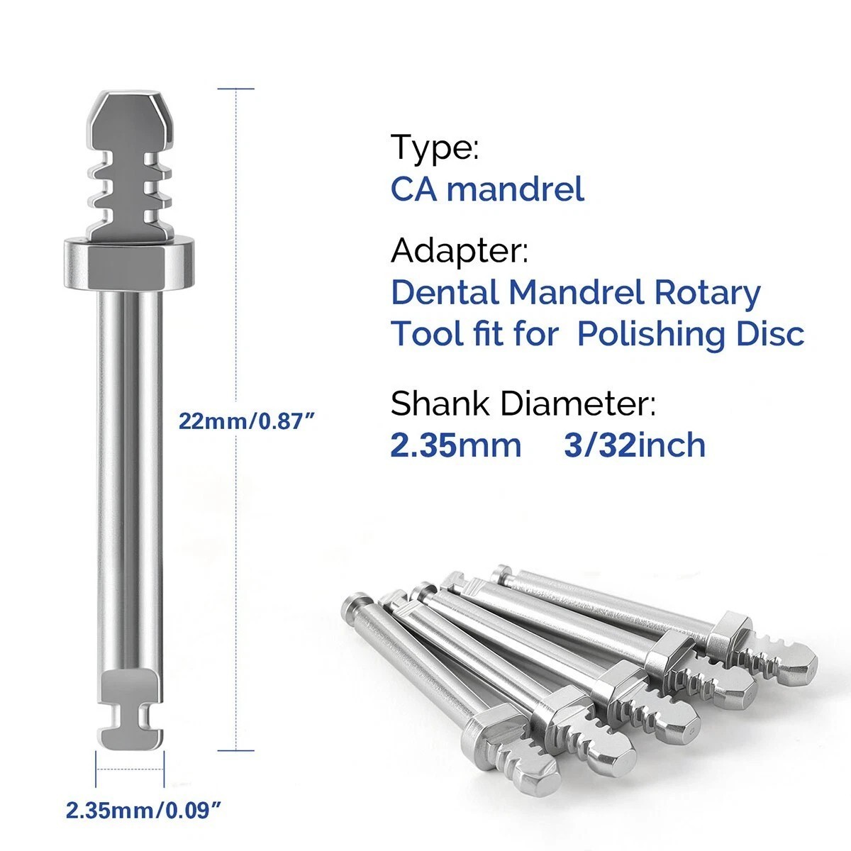 Dental Shank Mandrel RA CA 2.35mm Latch Polishing Finishing SHOFU ONEGLOSS Style
