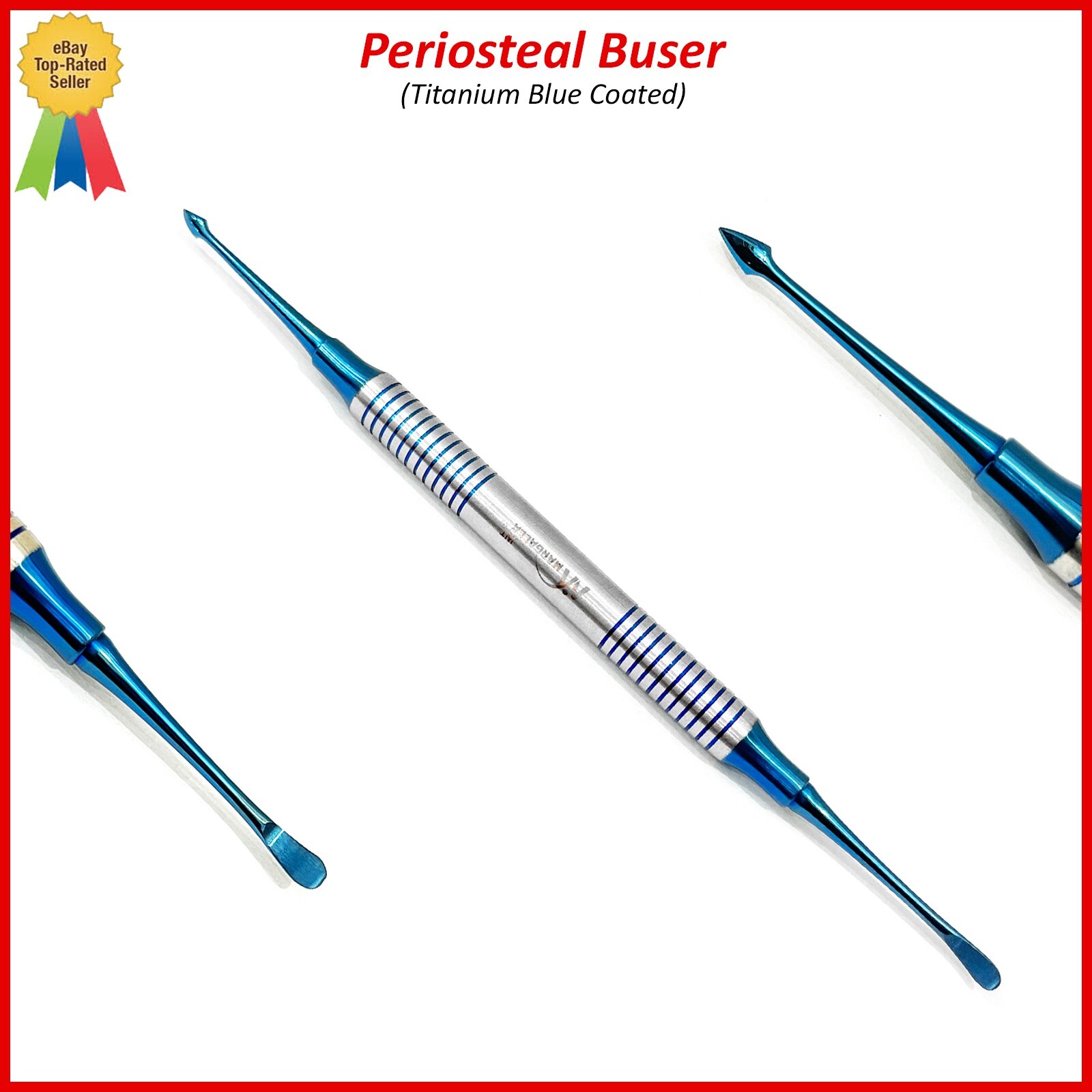 Dental Oral Surgical Periosteal Elevators Buser Pritchard Molt#4 Titanium Coated