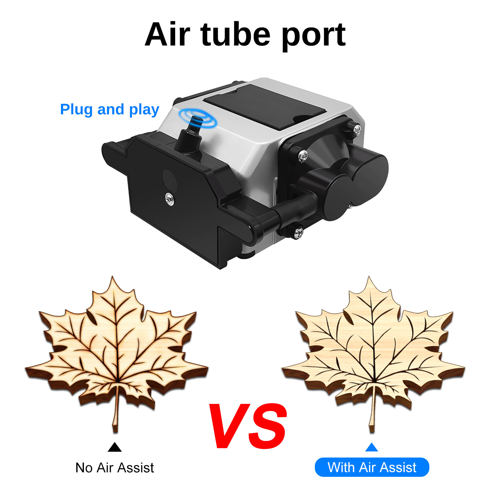 80W Laser Module +Air Assist Pump Kit with Adjustable 30L/Min,for Laser Engraver