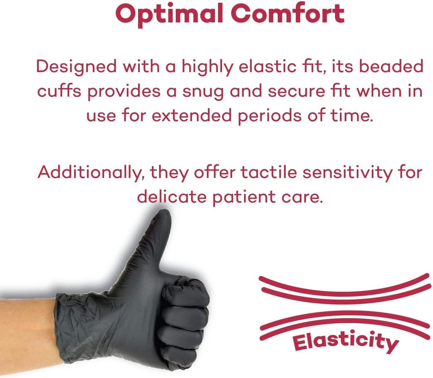 Black Nitrile Exam Gloves – Disposable Multi-Purpose Use Medical Gloves Use f…