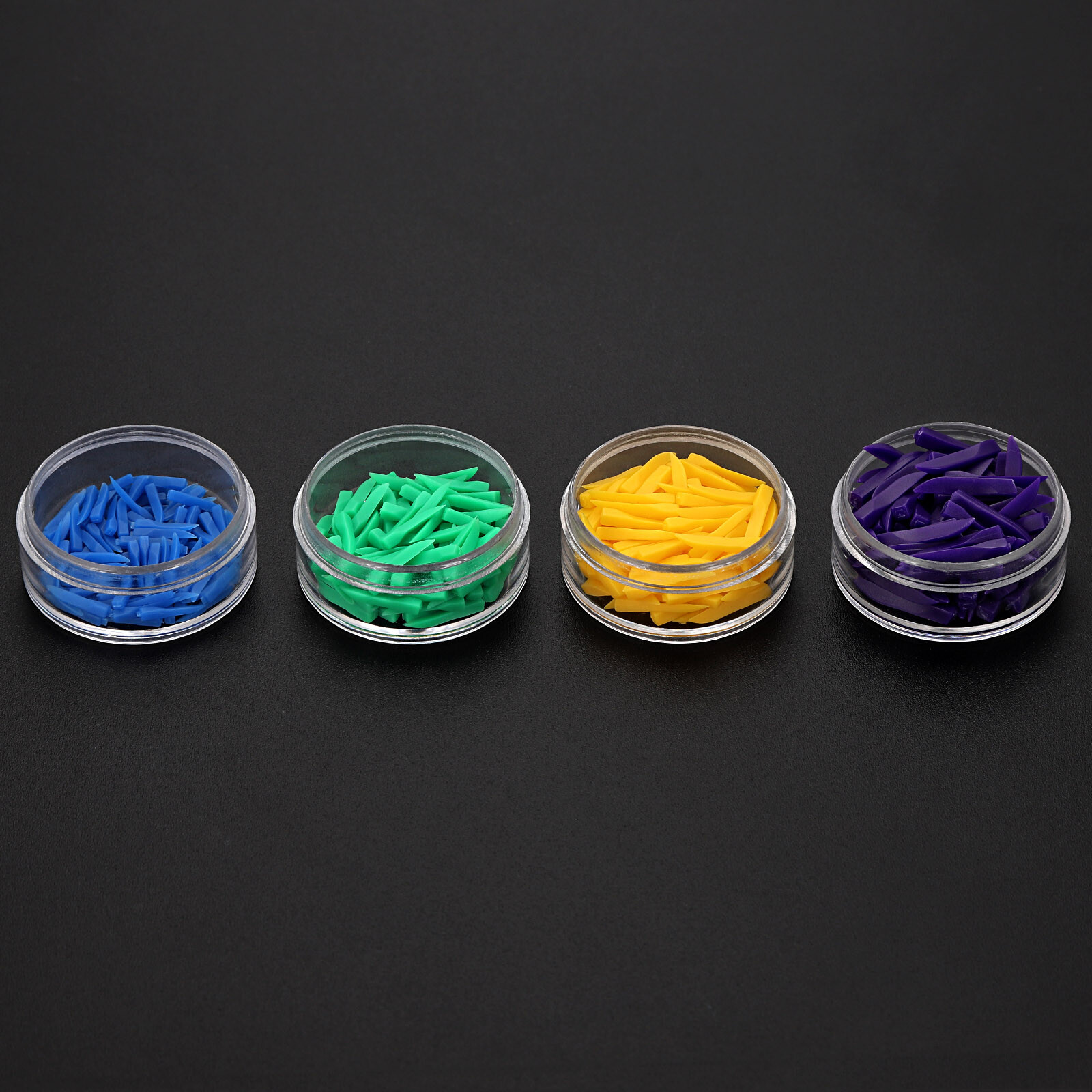 100pcs Dental Disposable Wedges Plastic Poly Wedges 4 Colors 4 Sizes XS S M L