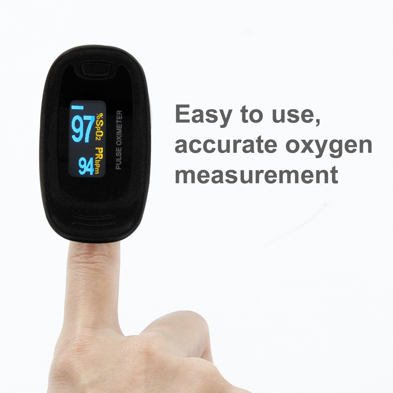 Finger Pulse Oximeter Meter SpO2 Heart Rate Monitor Blood Oxygen Saturation FDA