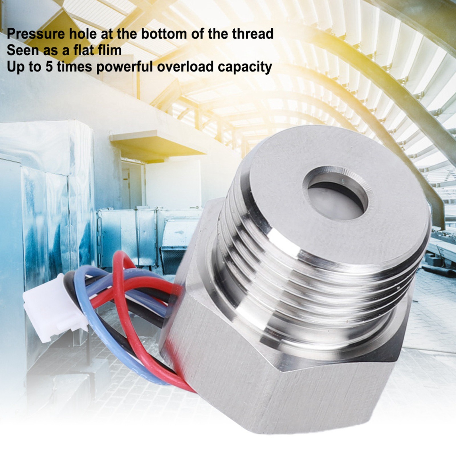 Pressure Transmitter Sensor G1/2 Flat Flim 0-10/30/100/300/500Bar 5V DC Analog