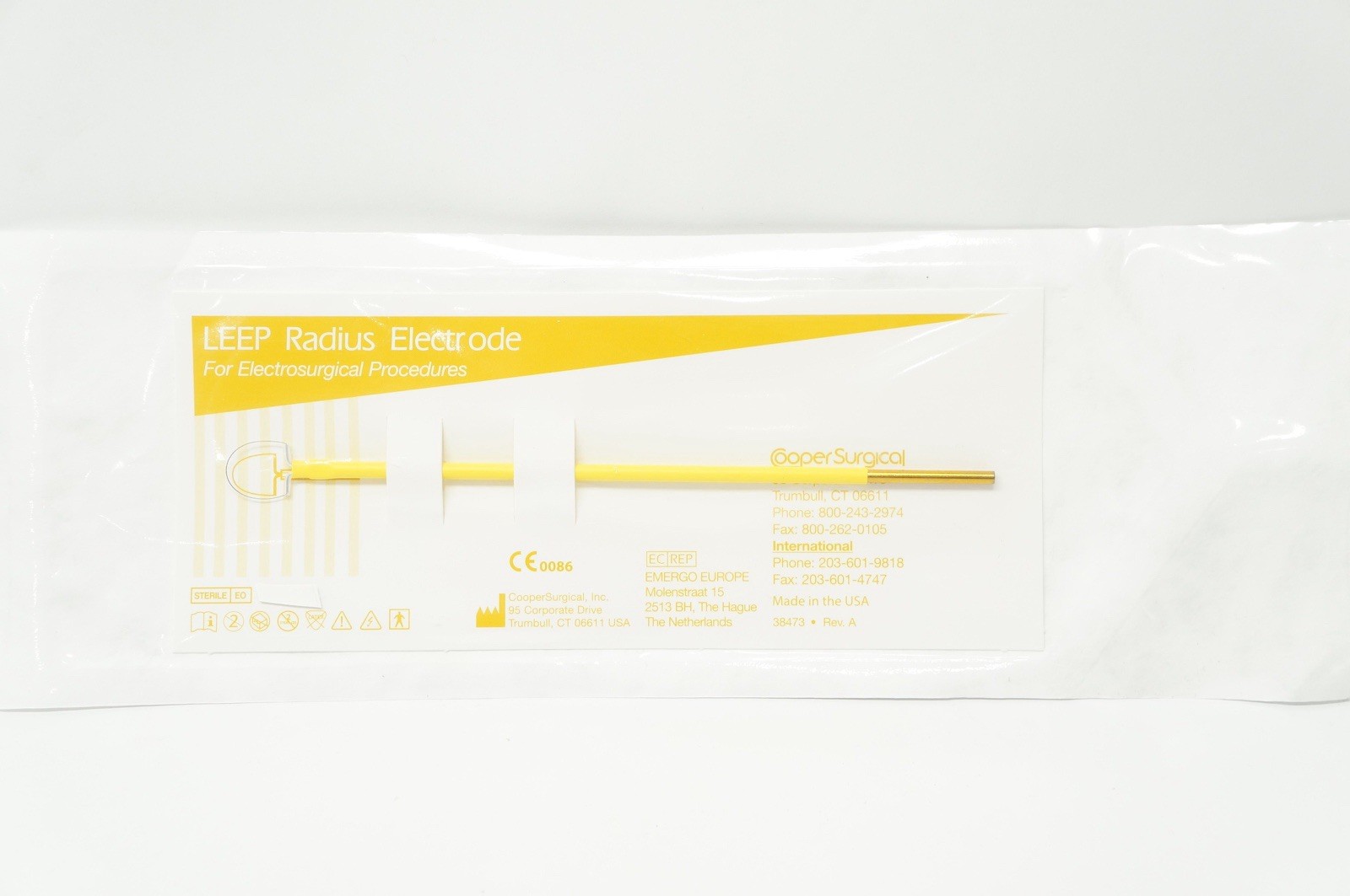 Cooper Radius Loop Electrode, 1.0cm X 1.0 cm, 12 cm shaft (single) R1010