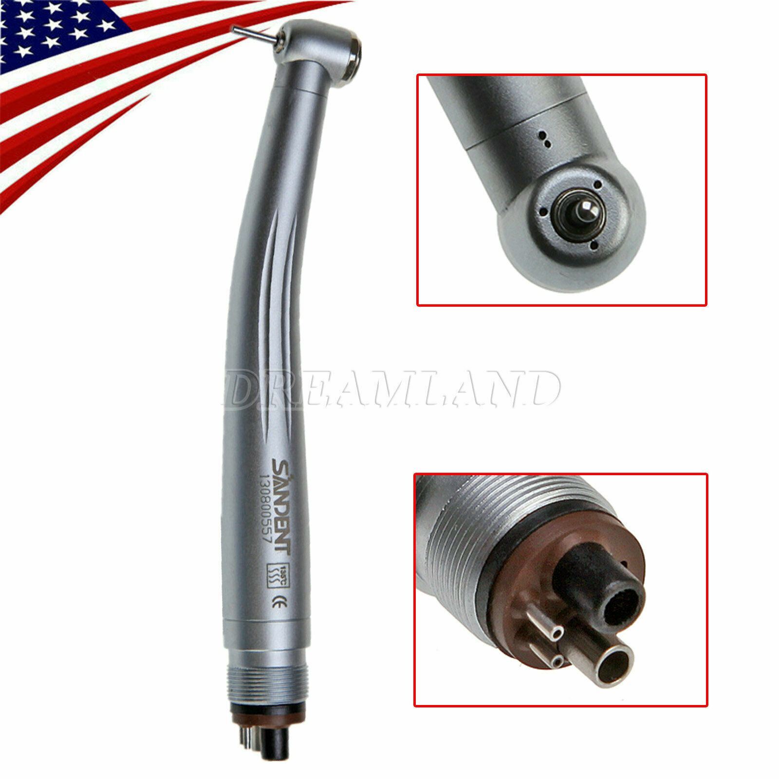 10pcs SANDENT NSK PANA MAX Style Dental High Speed Handpiece Push 4 Hole / Rotor