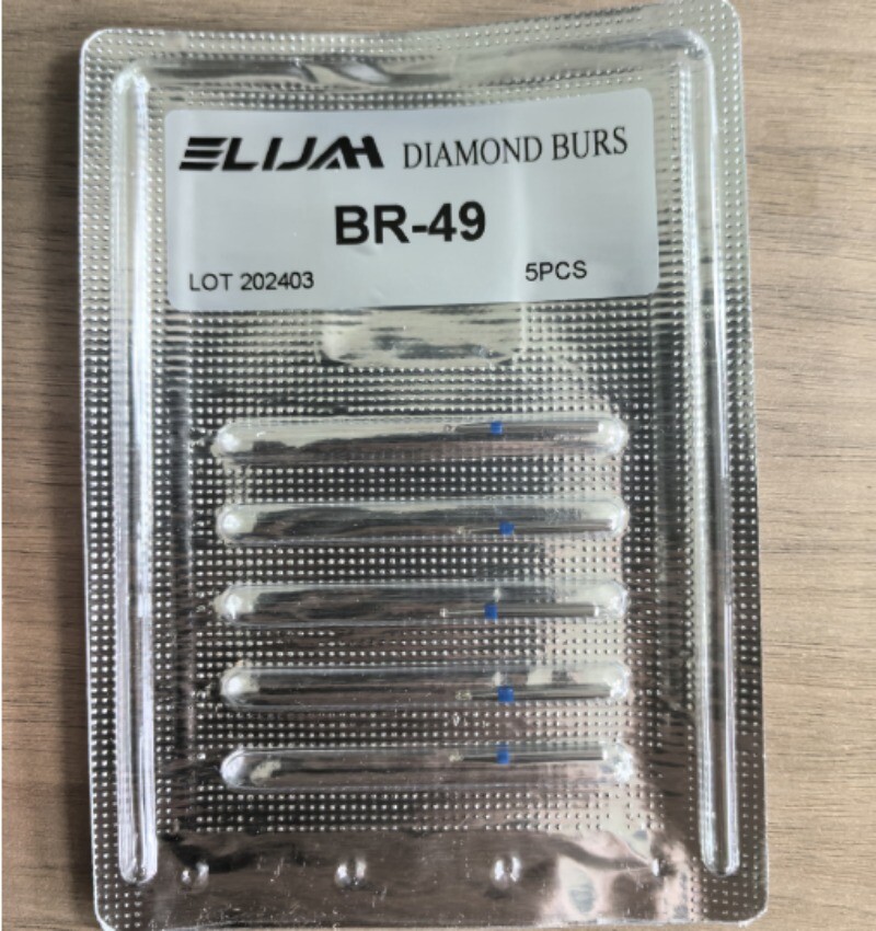 5Pcs/Pack Bur Dental Diamond Drill Burs for High Speed Handpiece Silver